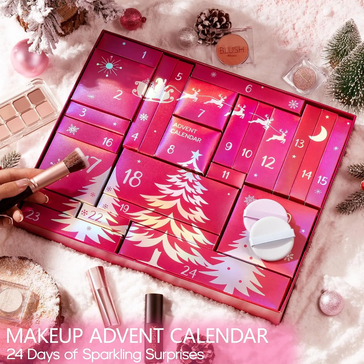 Qinline Makeup Beauty Advent Calendar 2026 for Adults Women Teen Girls Christmas