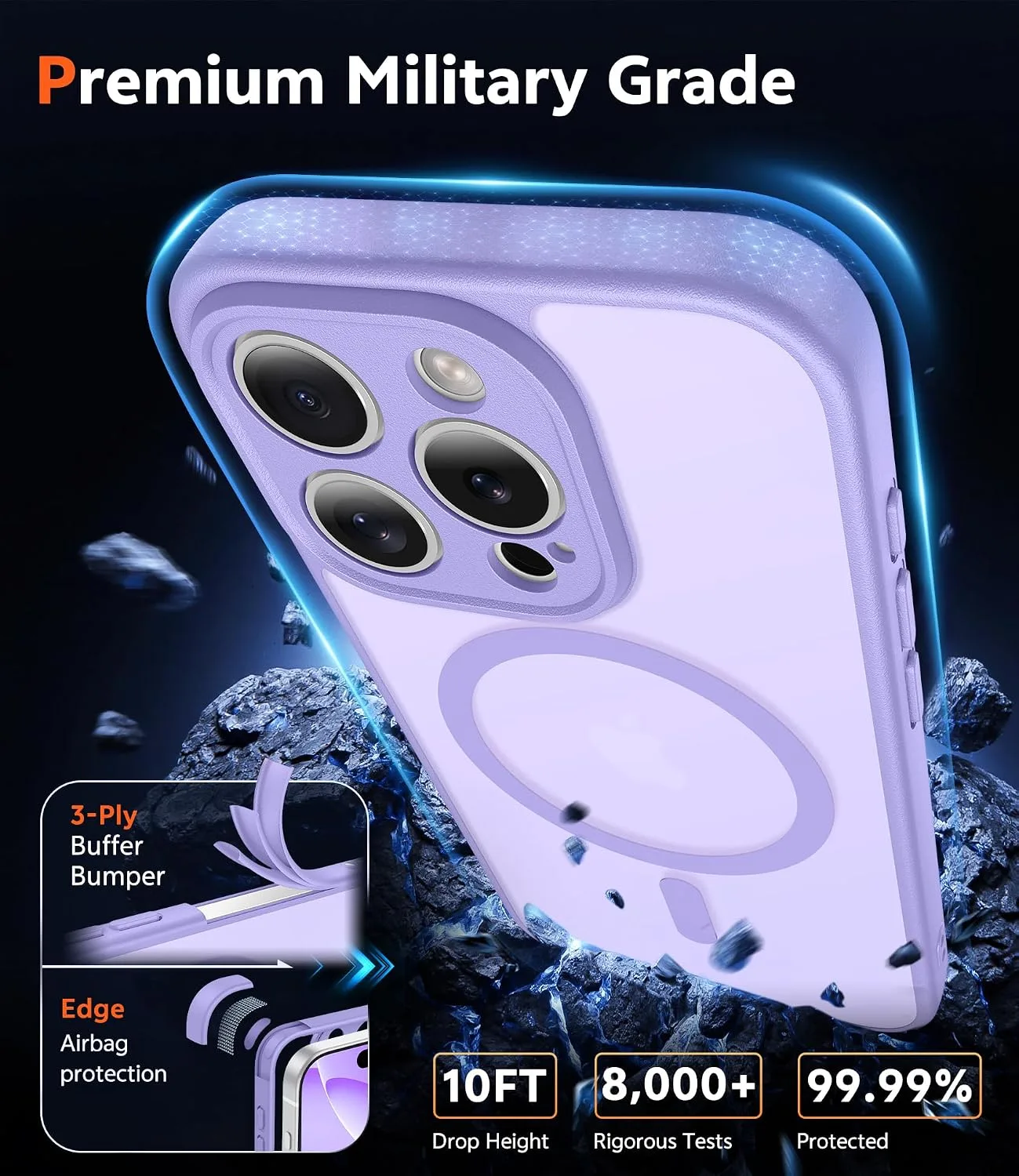 FNTCASE for iPhone 16 Pro Case Compatible with Magsafe Matte PhoneCase