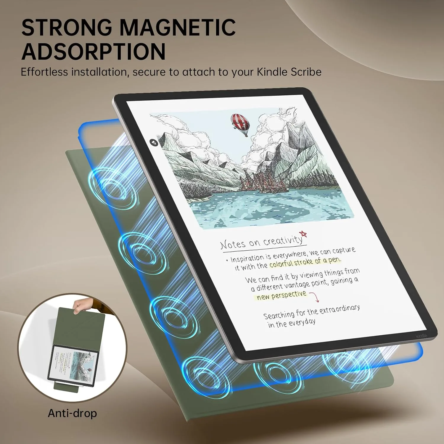 MoKo Magnetic Case for 11" Kindle Scribe& Kindle Scribe Colorsoft 2025/2026