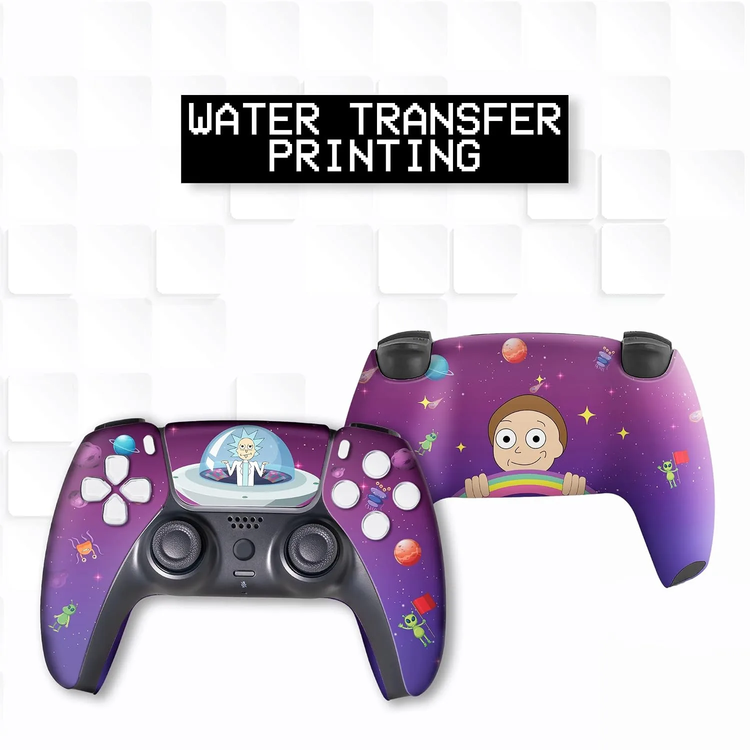 Riccky - Mortty Custom PS-5 Controller Wireless compatible with Play-Station 5 Console by BCB Controllers | Proudly Customized in USA with Permanent HYDRO-DIP Printing (NOT JUST A SKIN)