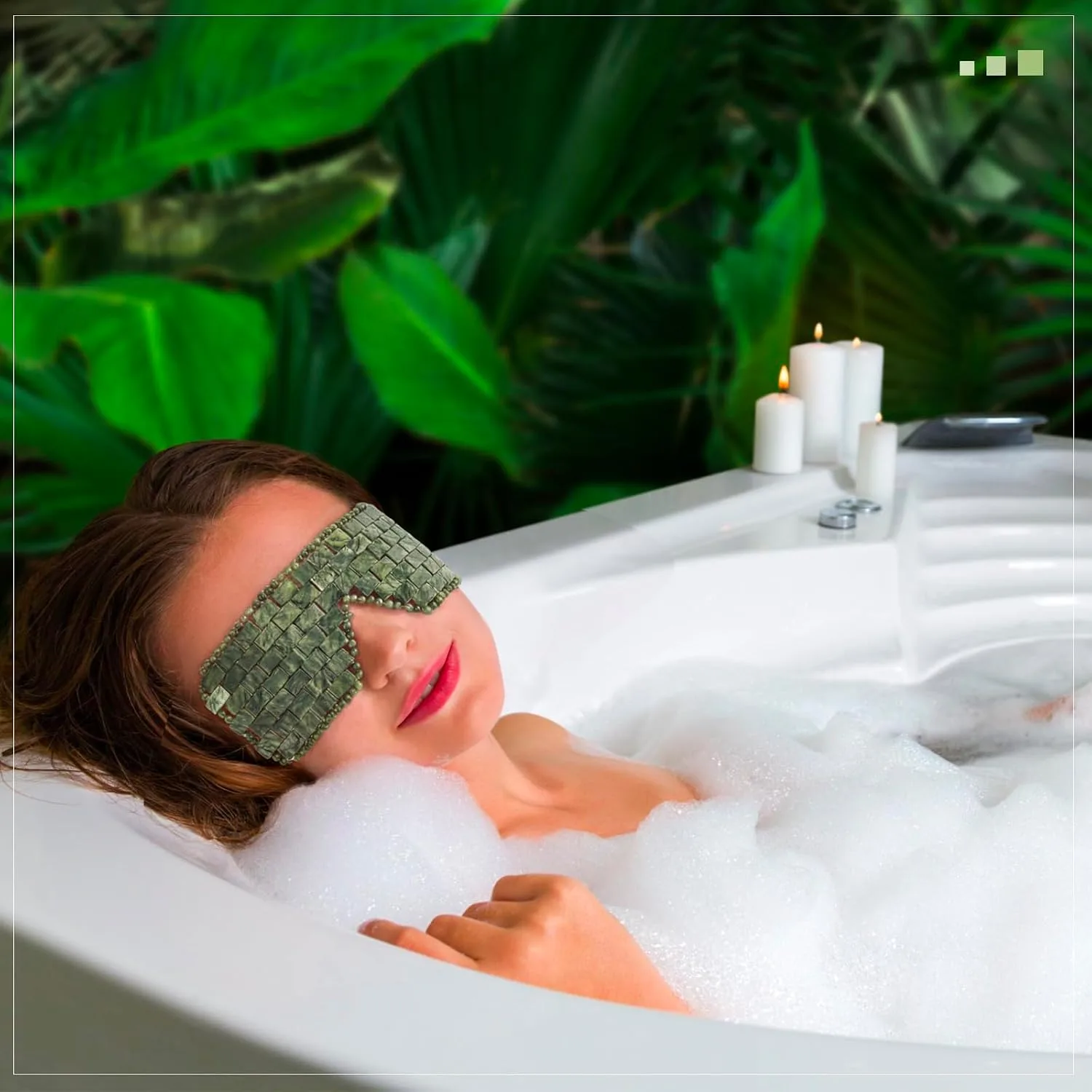 Hercicy Jade Eye Mask, Jade Stone Facial Cooling Mask
