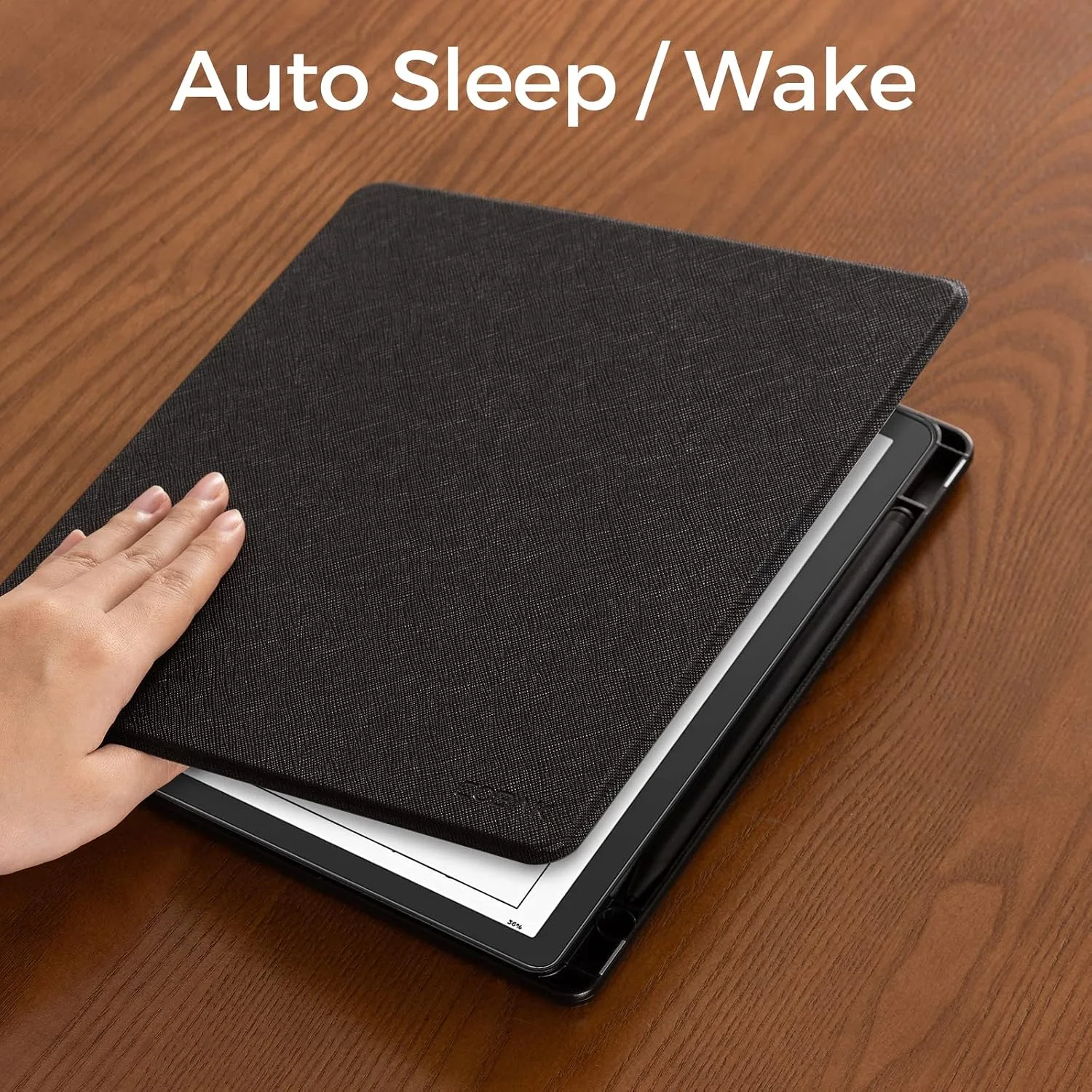 CoBak Case for Kindle Scribe - All New PU Leather Cover with Auto Sleep Wake Feature for Kindle Scribe 10.2" 2022 & 2024 Released with Pen Holder