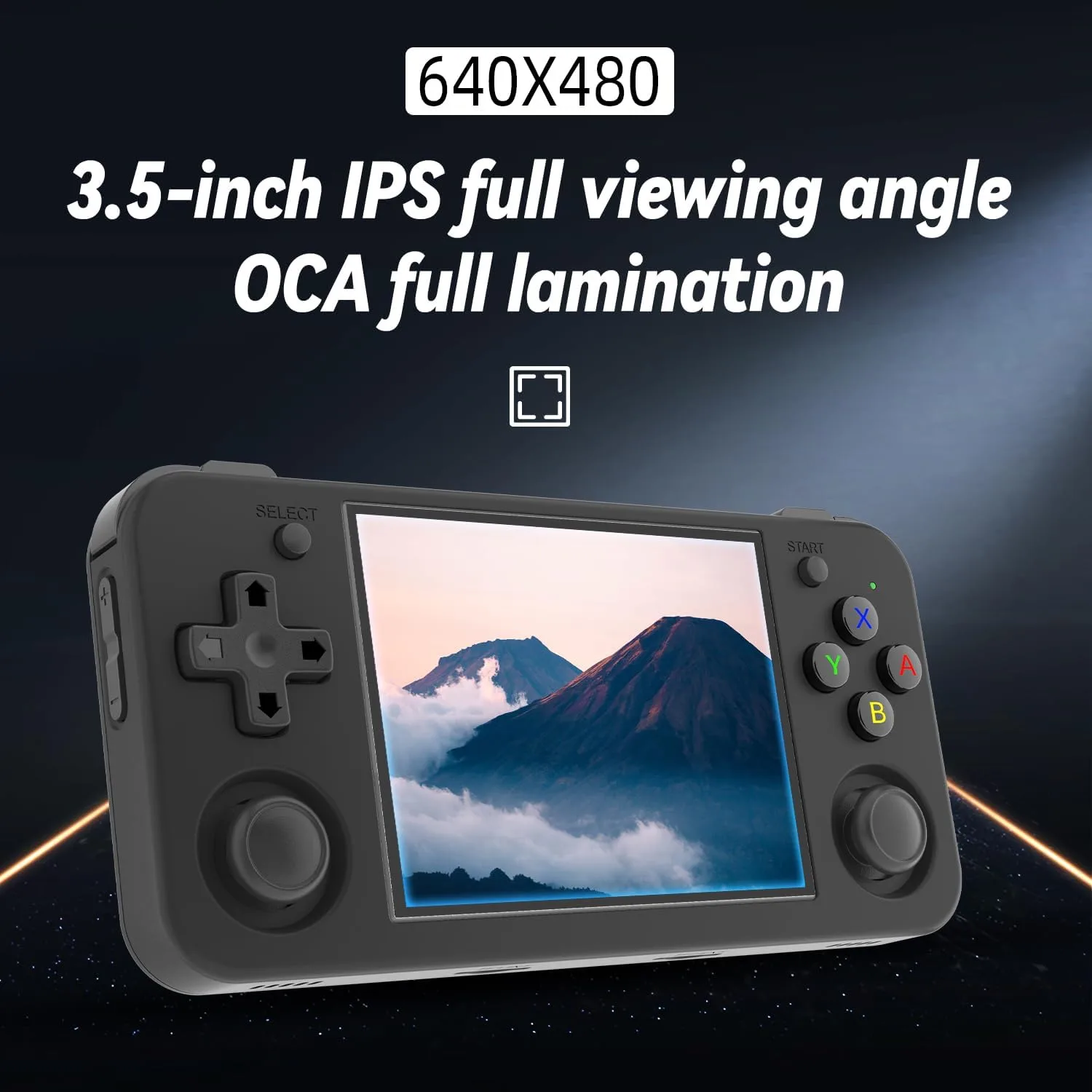 Anbernic RG35XX H Retro Handheld Game Console, 3.5" IPS OCA Screen, Linux System, 64GB Preloaded Classic Games, WiFi Bluetooth, HDMI Output, Ideal for Travel Commute Home Outdoor Black