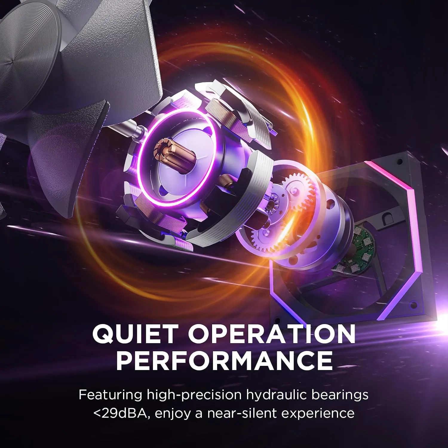 Asiahorse Nyota 120mm Case Fan with Efficient Cooling, ARGB Fan Lighting, 800-1800RPM Speed Control, and Whisper-Quiet Operation Under 29 dB, Unique Design for PC