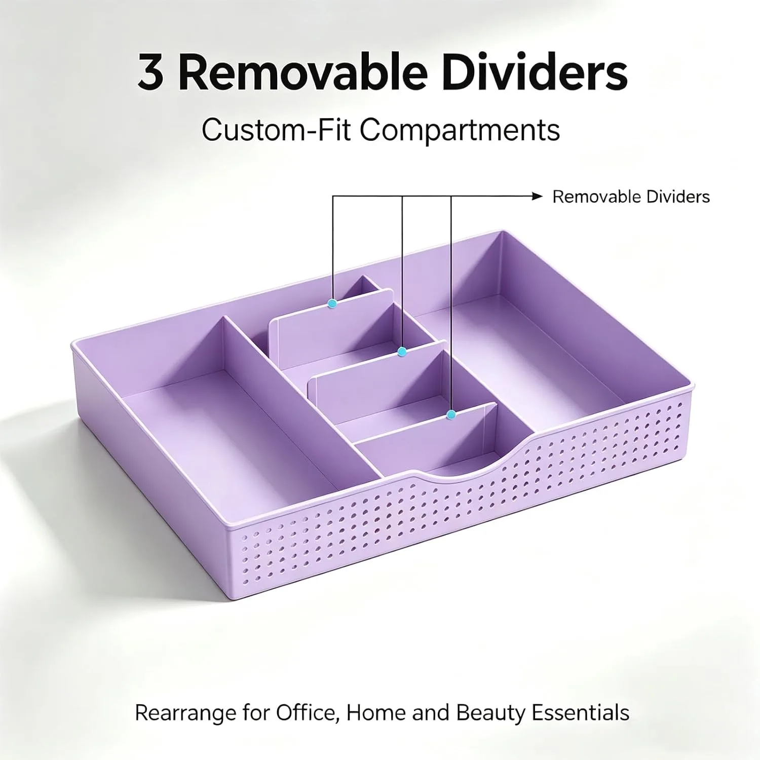 gianotter Monitor Stand with Drawer and 2 Pen Holders (Matte Purple)