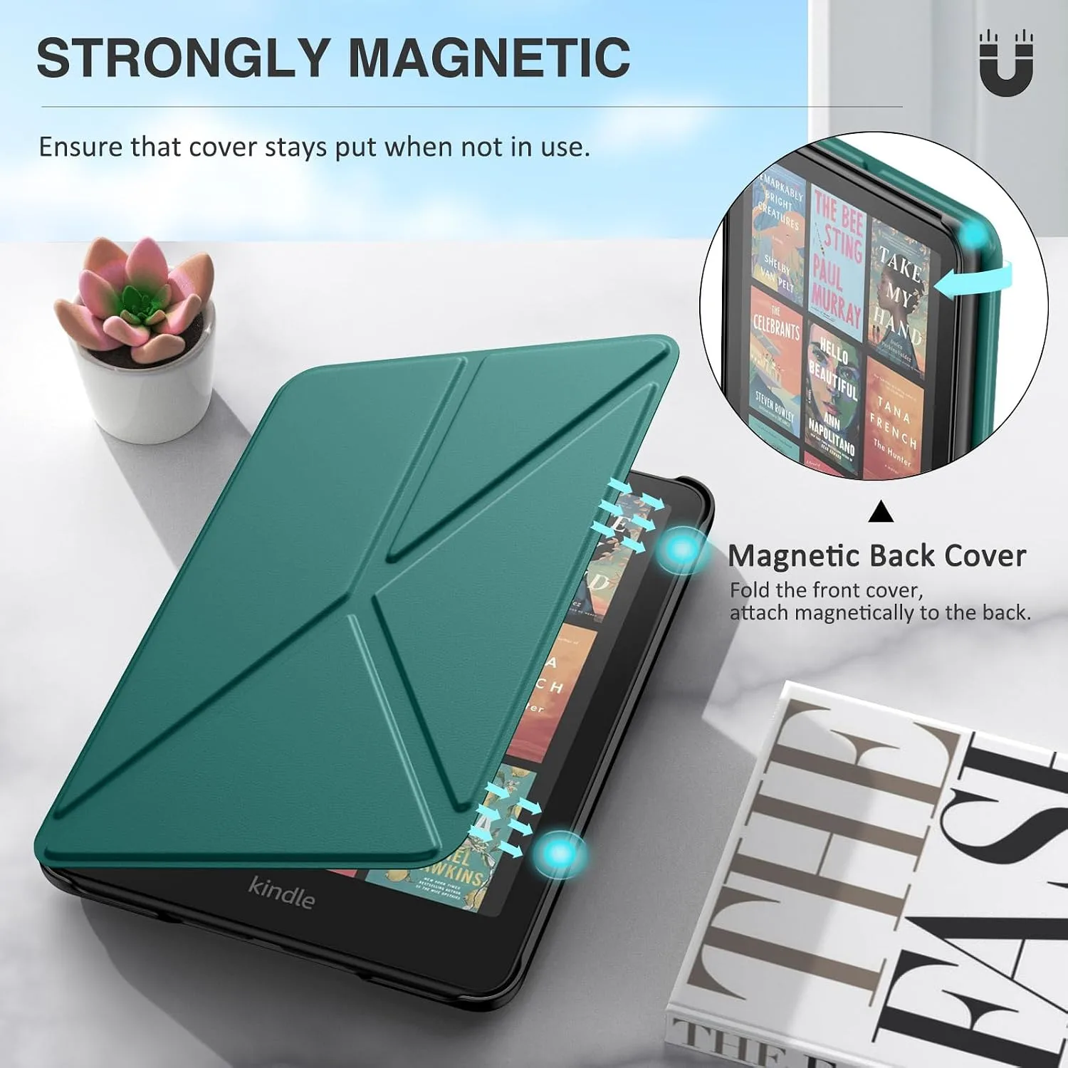 MoKo Case for 7" Kindle Paperwhite 12th Generation 2025/2024, Jade Green