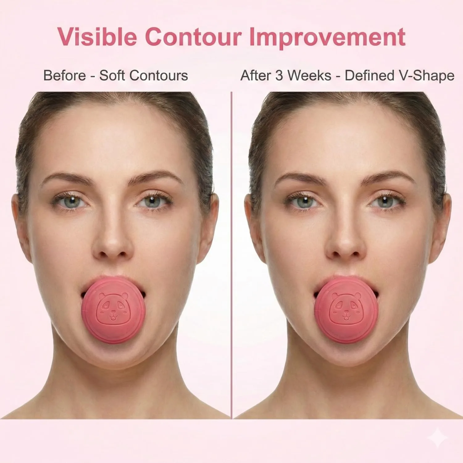 Jaw Exerciser Double Chin Reducer for Women Men Non-Biting Face Yoga Breathing Trainer for Skin Tightening, Detachable 3-Layer Jawline Shaper Face Slimmer, Portable Facial Exerciser for V-Face 2Pcs