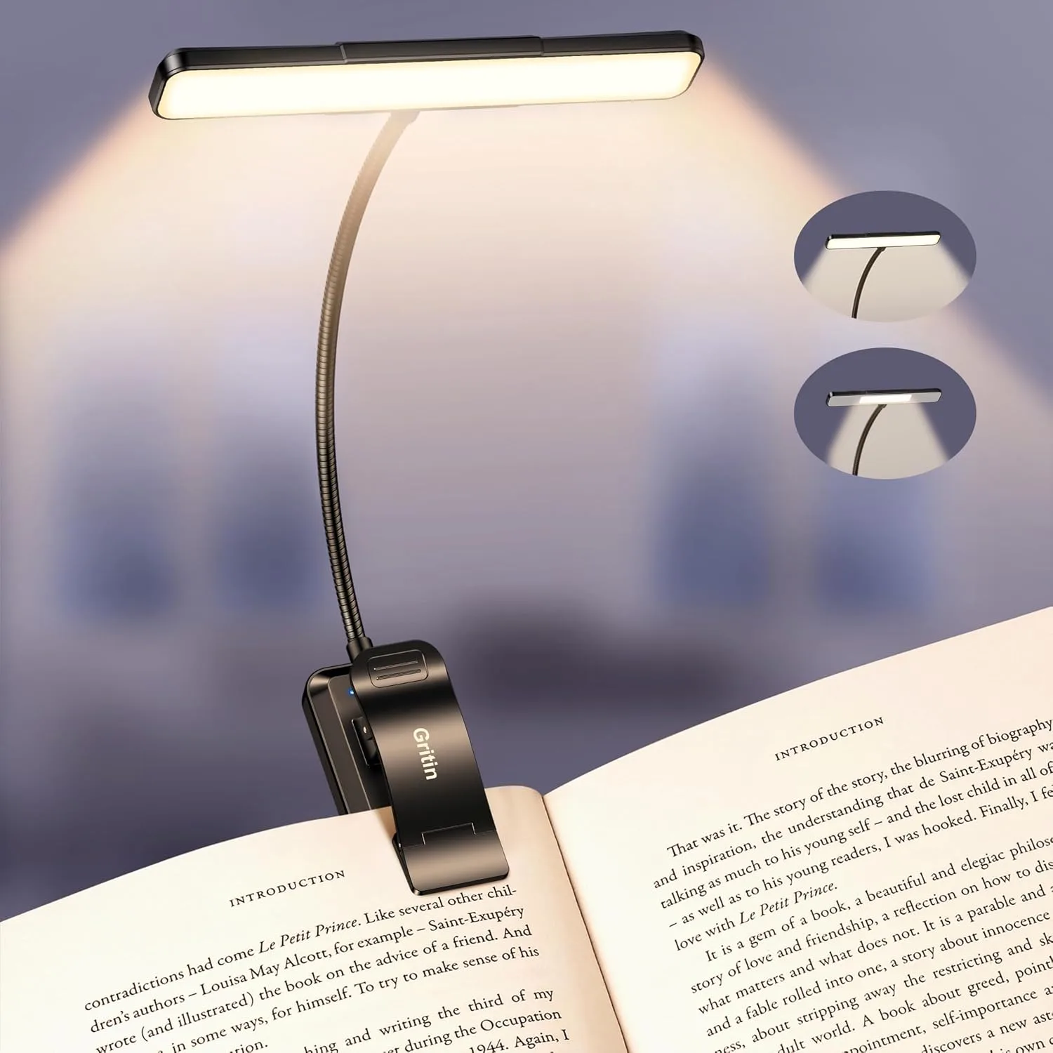 Gritin 2026 Gen 2 Book Light for Reading- 32 Eye Caring Full Spectrum LED