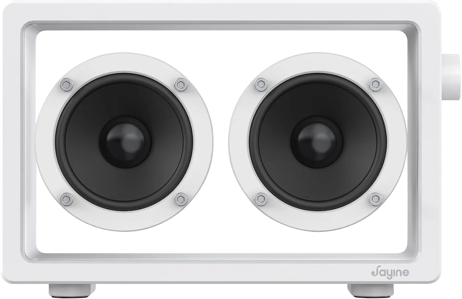 JAYINE Cassette Portable Bluetooth Speaker, 16W Minimalist Speakers Bluetooth Wireless Loud, HD Powerful Sound and Wide Compatibility V5.3 for Indoor Outdoor - White