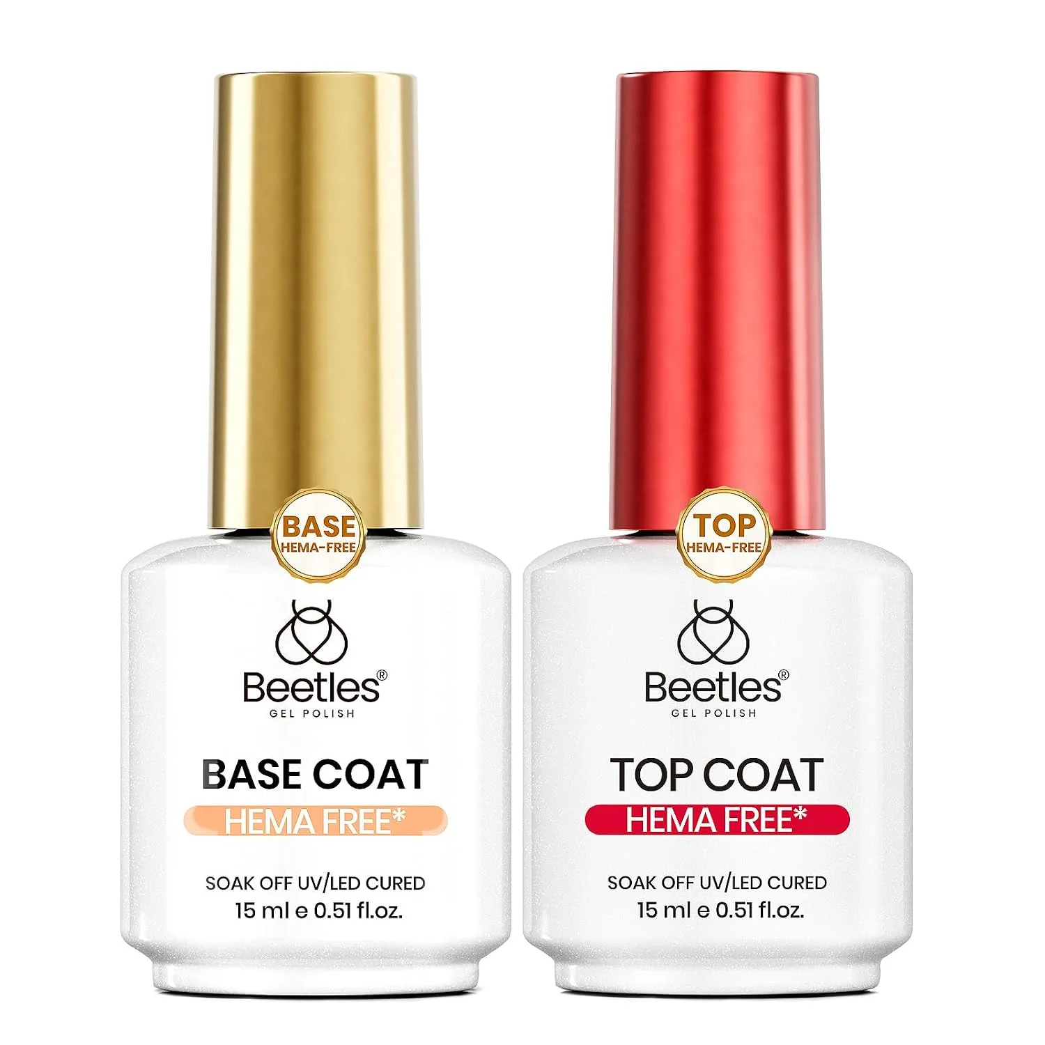 Beetles Gel Base and Top Coat Set 2Pcs 15ml