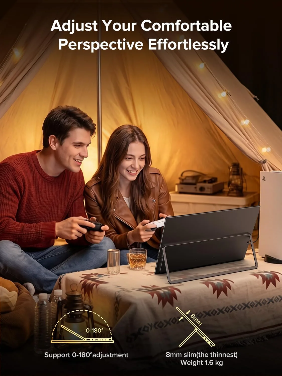 UPERFECT 24" 144Hz Portable Monitor, QLED 145% sRGB 450Nits Gaming Monitor