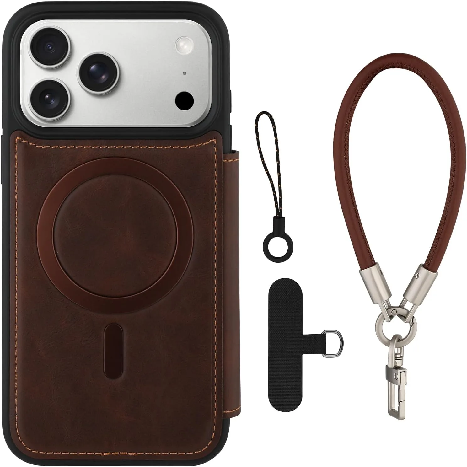 Wallet Phone Case Crafted for iPhone 17 Pro Max Coffee Color