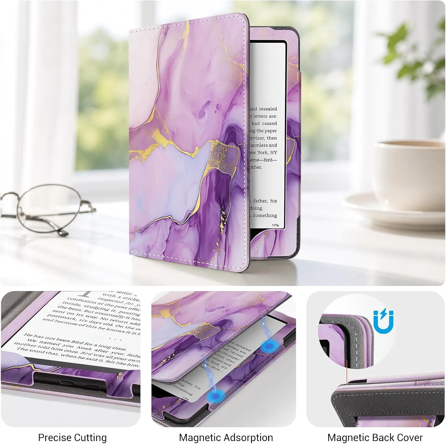 CoBak 6 Inch Case with Stand, not for iPad(A0J28), Amethyst Veins