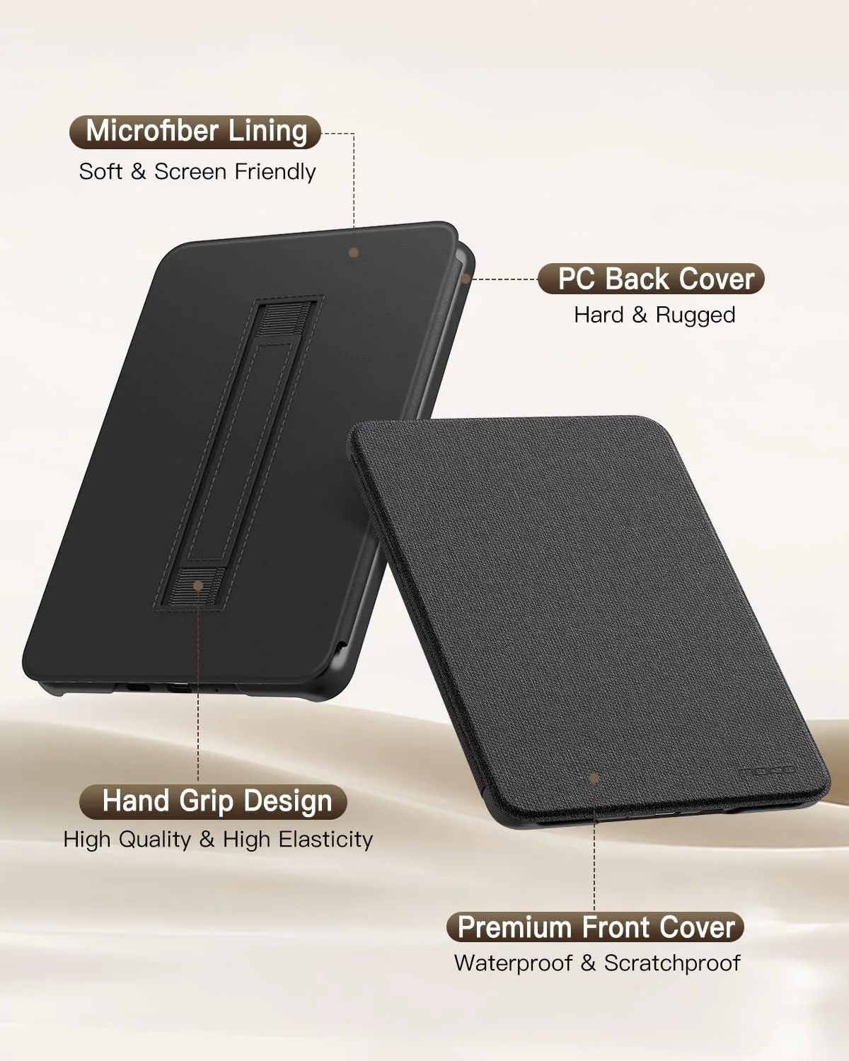 MoKo Case for 7" Kindle Paperwhite 12th Gen 2024 & Kindle Colorsoft, Black