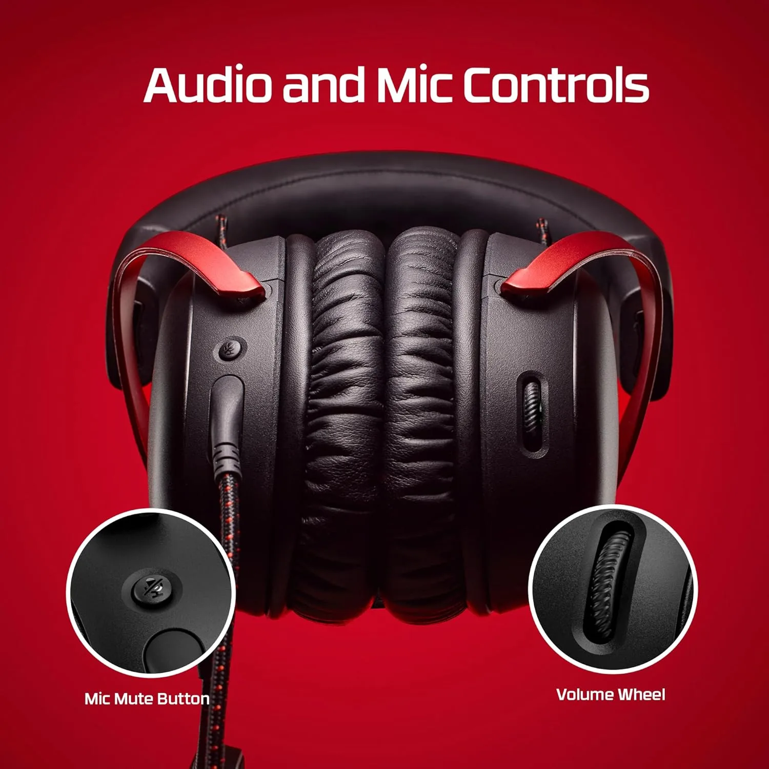 HyperX Cloud III – Wired Gaming Headset, PC, PS5, Xbox Series X|S, Angled 53mm Drivers, Spatial Audio, Memory Foam, Durable Frame, Ultra-Clear 10mm Mic, USB-C, USB-A, 3.5mm – Black/Red