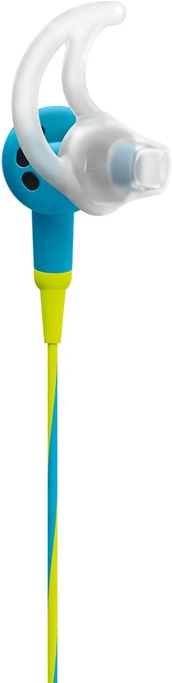 Bose SoundSport in-Ear Headphones for Apple Devices – Neon Blue, Sweat-Resistant, Inline Mic/Remote (Renewed)