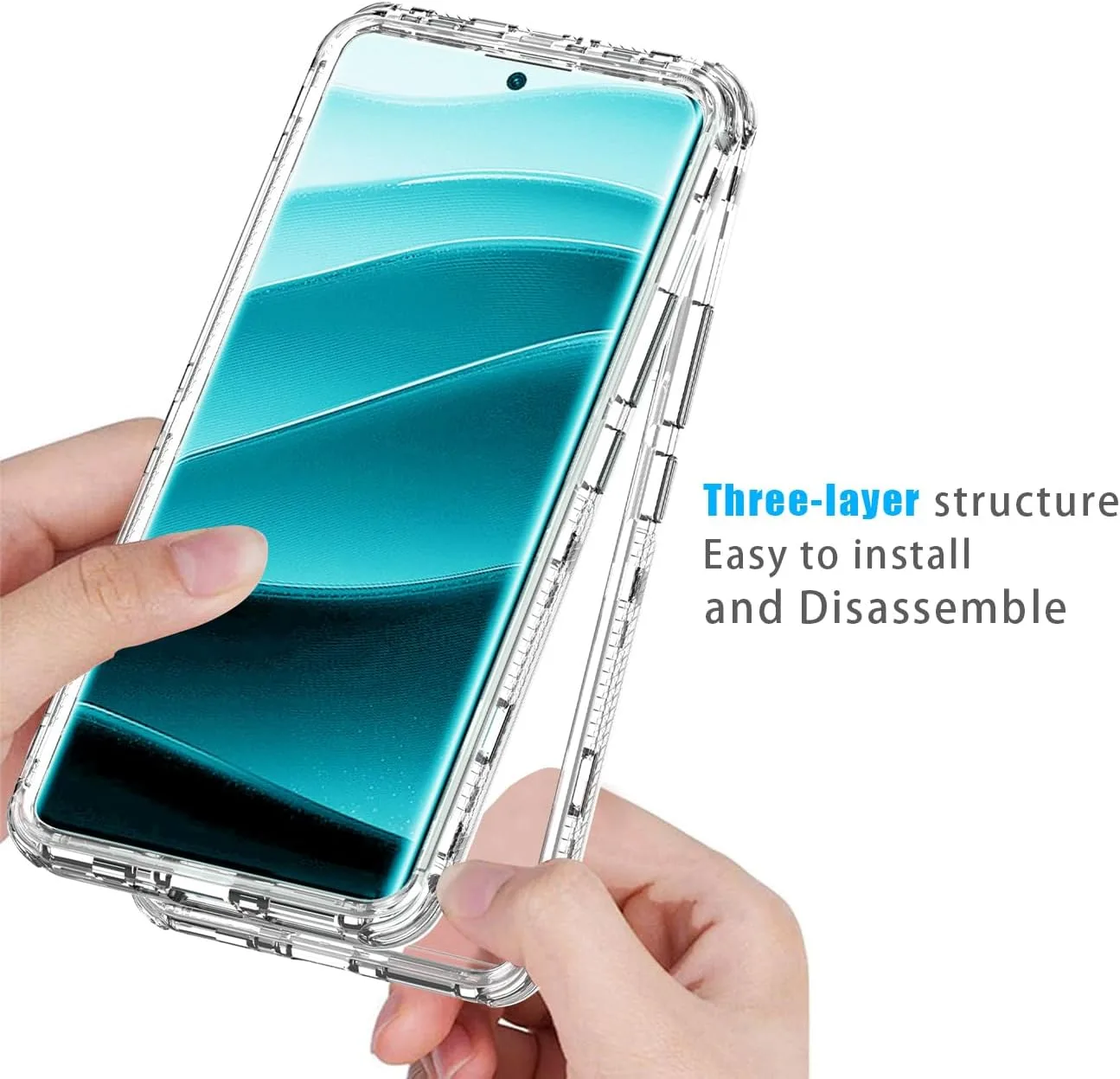 for Redmi Note 14 Pro Plus 5G Case/Redmi Note 14 Pro 4G Case with Tempered Glass Screen Protector, Crystal Clear Full Body 3 Layer Protective Phone Cover for Xiaomi Redmi Note 14 Pro+ 5G Clear