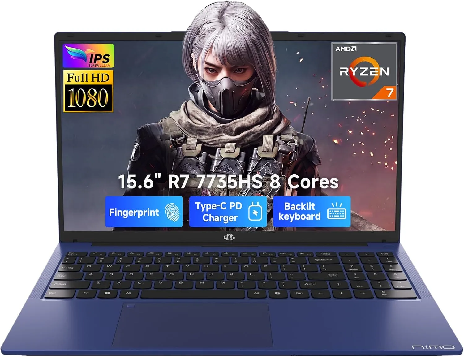 Laptop Gamer Nimo 15.6" Ryzen 7 7735HS 32GB RAM 1TB SSD