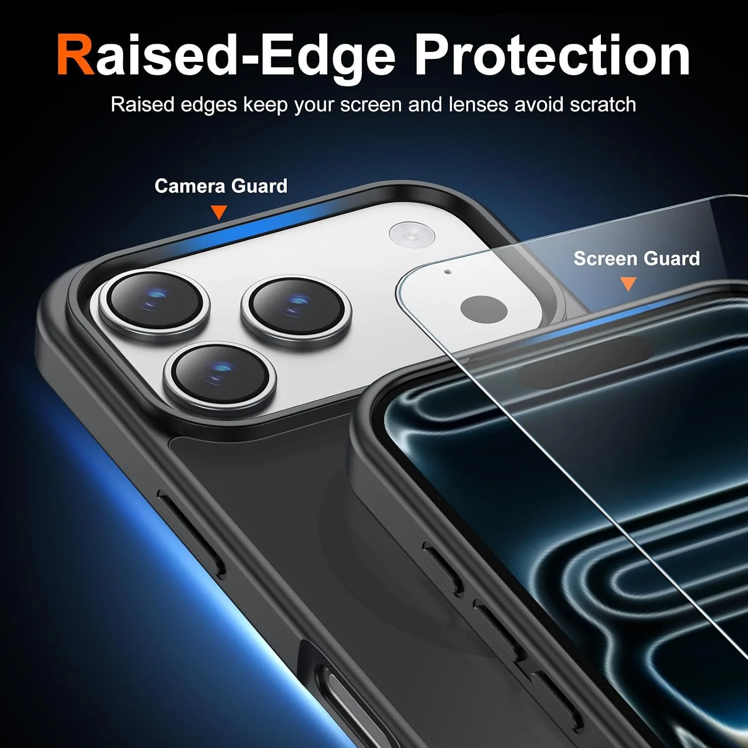 Temdan for iPhone 18 Pro Case/iPhone 17 Pro Case Black