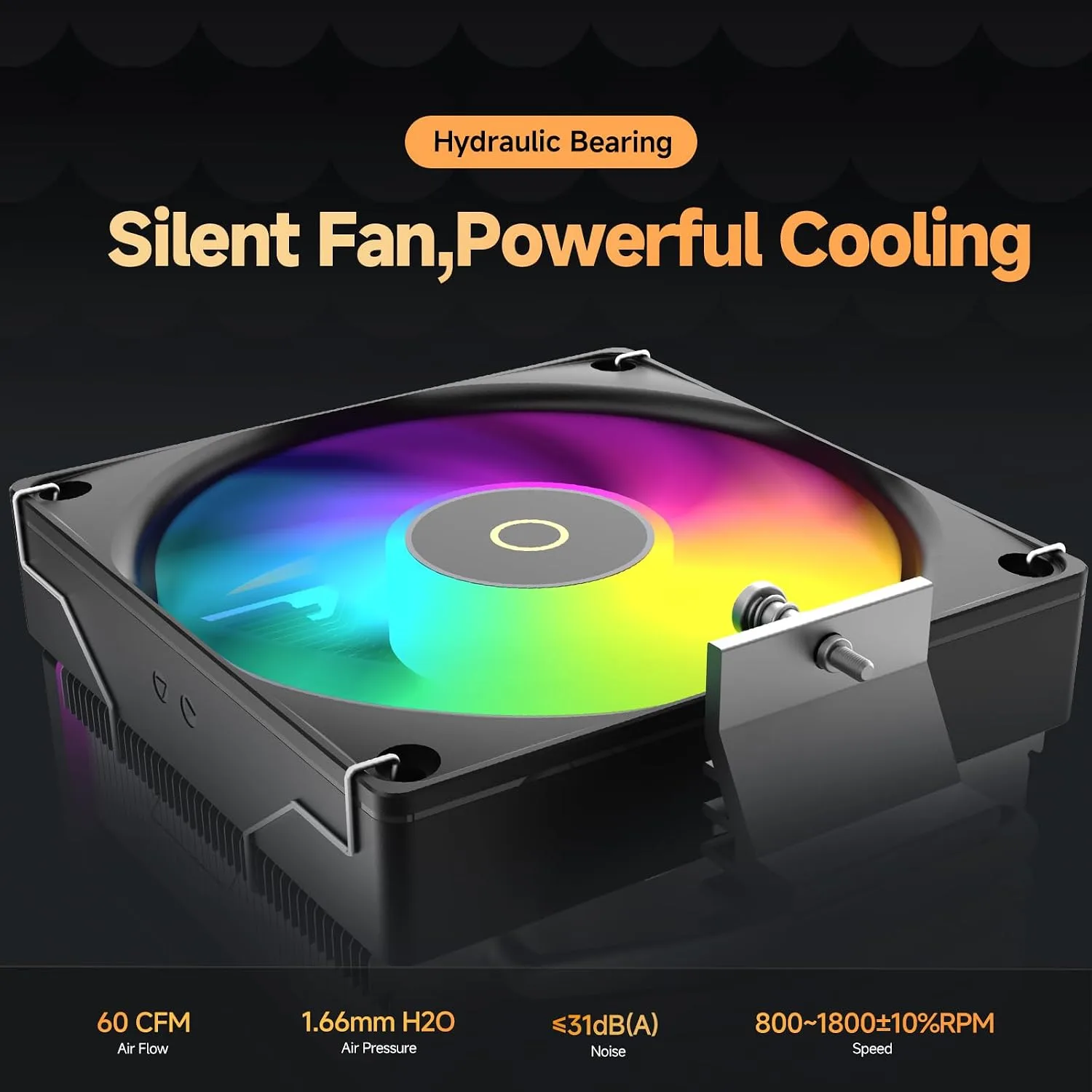 Delta A40 SE BK ARGB Air CPU Cooler,Flexible Lighting Connection Options
