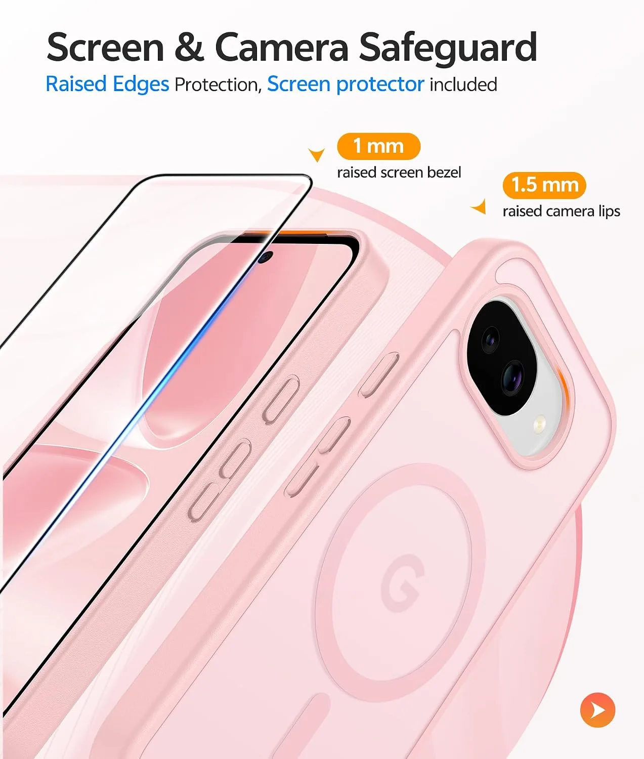 FNTCASE for Google Pixel 10a Case, Fit for Magsafe, Light Pink