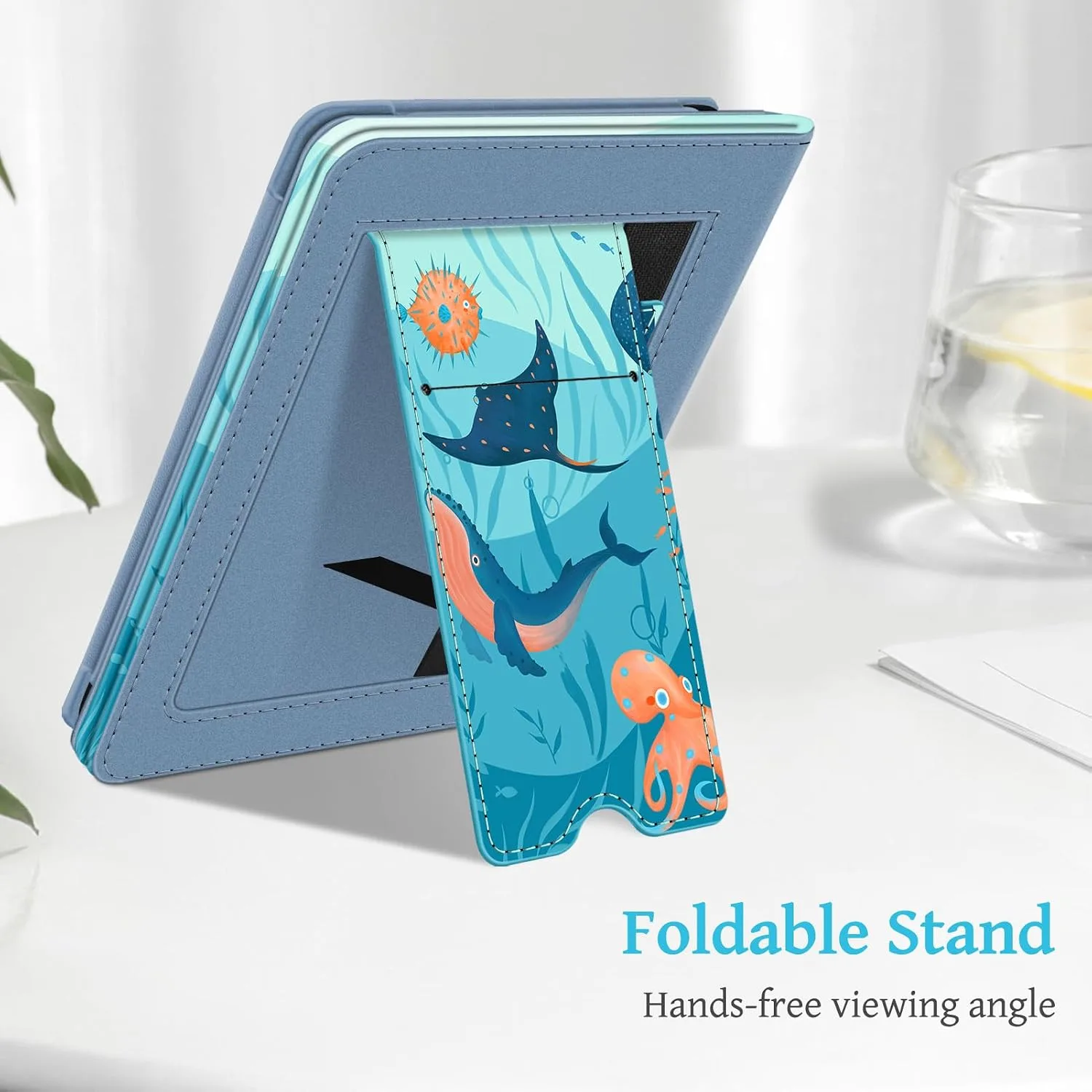 Fintie Stand Case for 6" Kindle 11th Generation 2024/2022, Blue Ocean