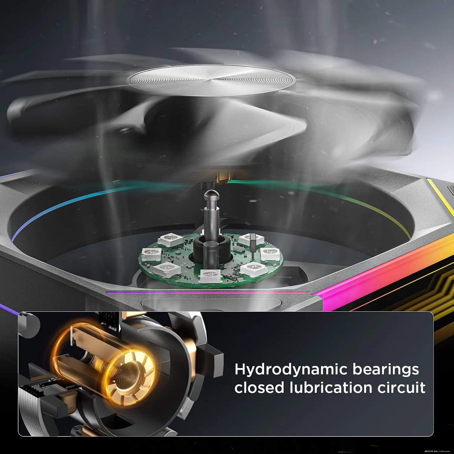 AsiaHorse AMICIPro 120mm PC Case Fans,Ultra-Quiet Operation <30dB, 1800 RPM HDB Bearings, 12 LED ARGB Lights,Aura SYNC Compatible for Enhanced Cooling (Forward Blade)