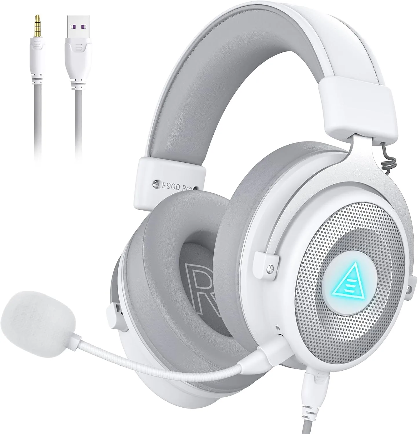 EKSA USB Gaming Headset for PC, Computer Headphones with Detachable Noise Cancelling Microphone, 7.1 Surround Sound, 50MM Driver, Wired Headset with Mic for PS4/PS5, Xbox One, Laptop, Work