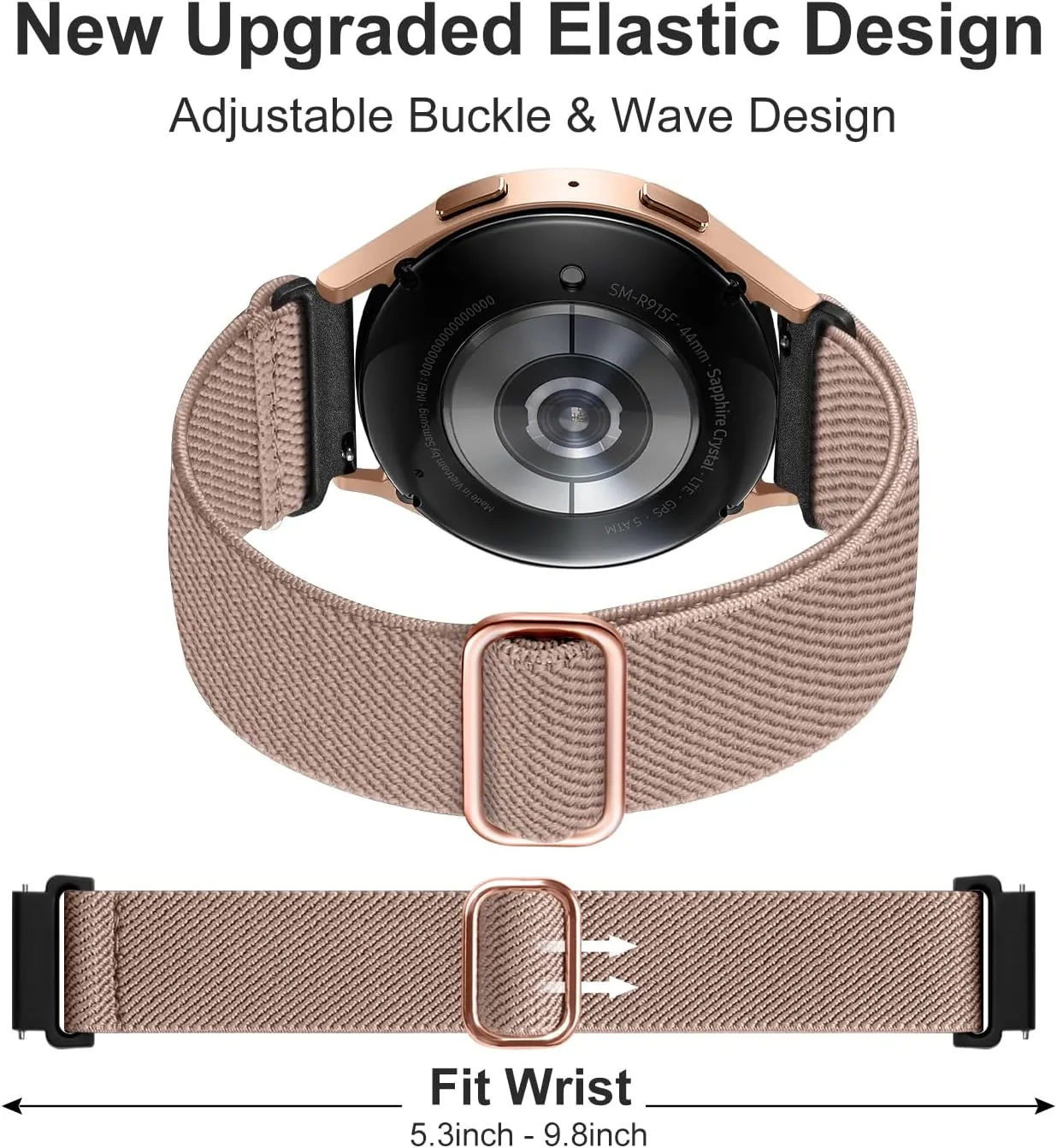 Lerobo Elastic Bands Compatible with Samsung Galaxy Watch 7/6/5/4 40mm 44mm/for Galaxy Watch 6 Classic 43mm 47mm/Watch 4 Classic Band 42mm 46mm/Active 2/FE,3 Pack 20mm Adjustable Breathable Sport Band
