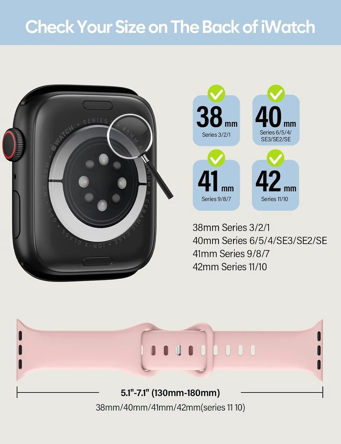 Sport Silicone Band Compatible with Apple Watch Bands for Women Men