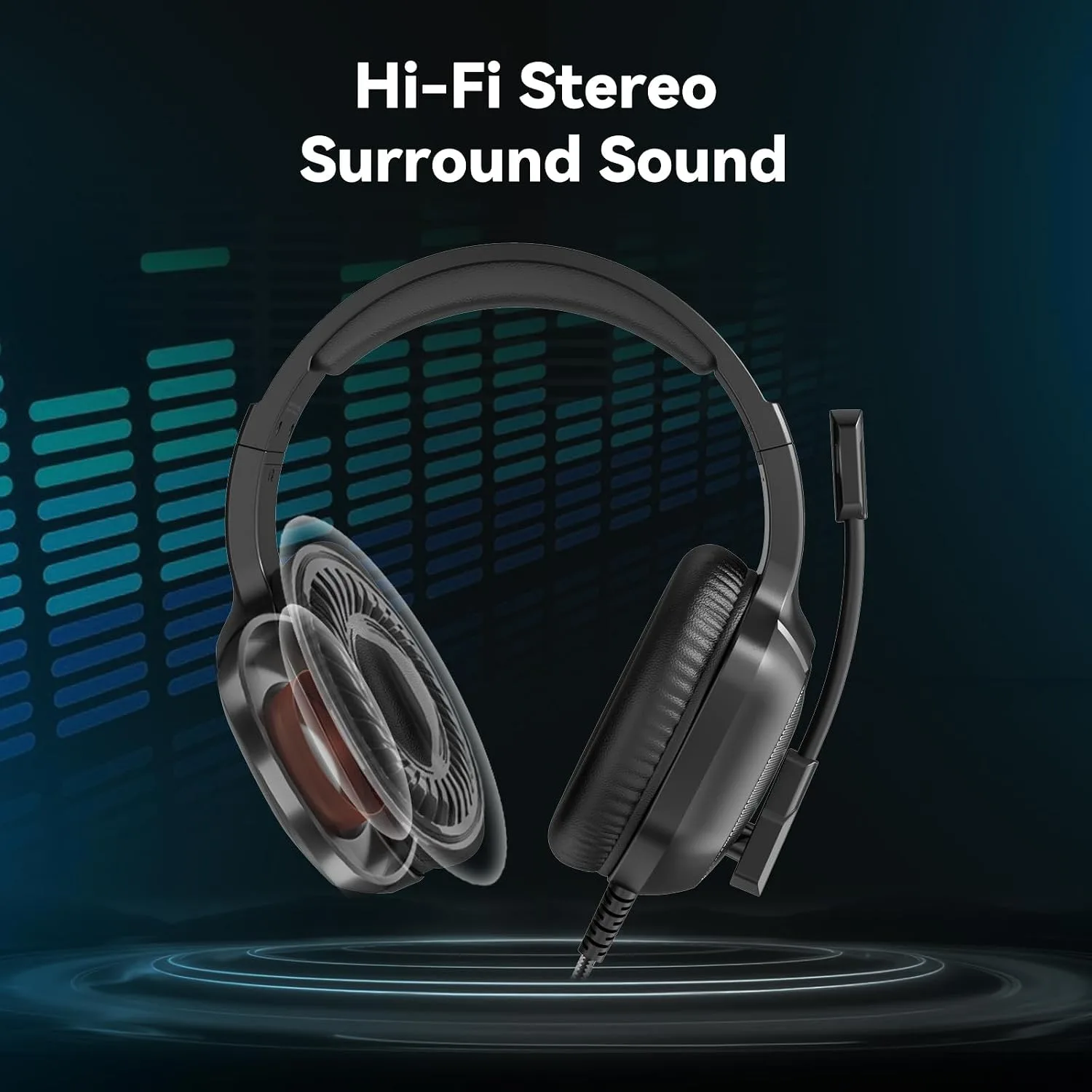 IMYB A36 Gaming Headset with Mic Stereo Headphones for Pc, PS5, Xbox