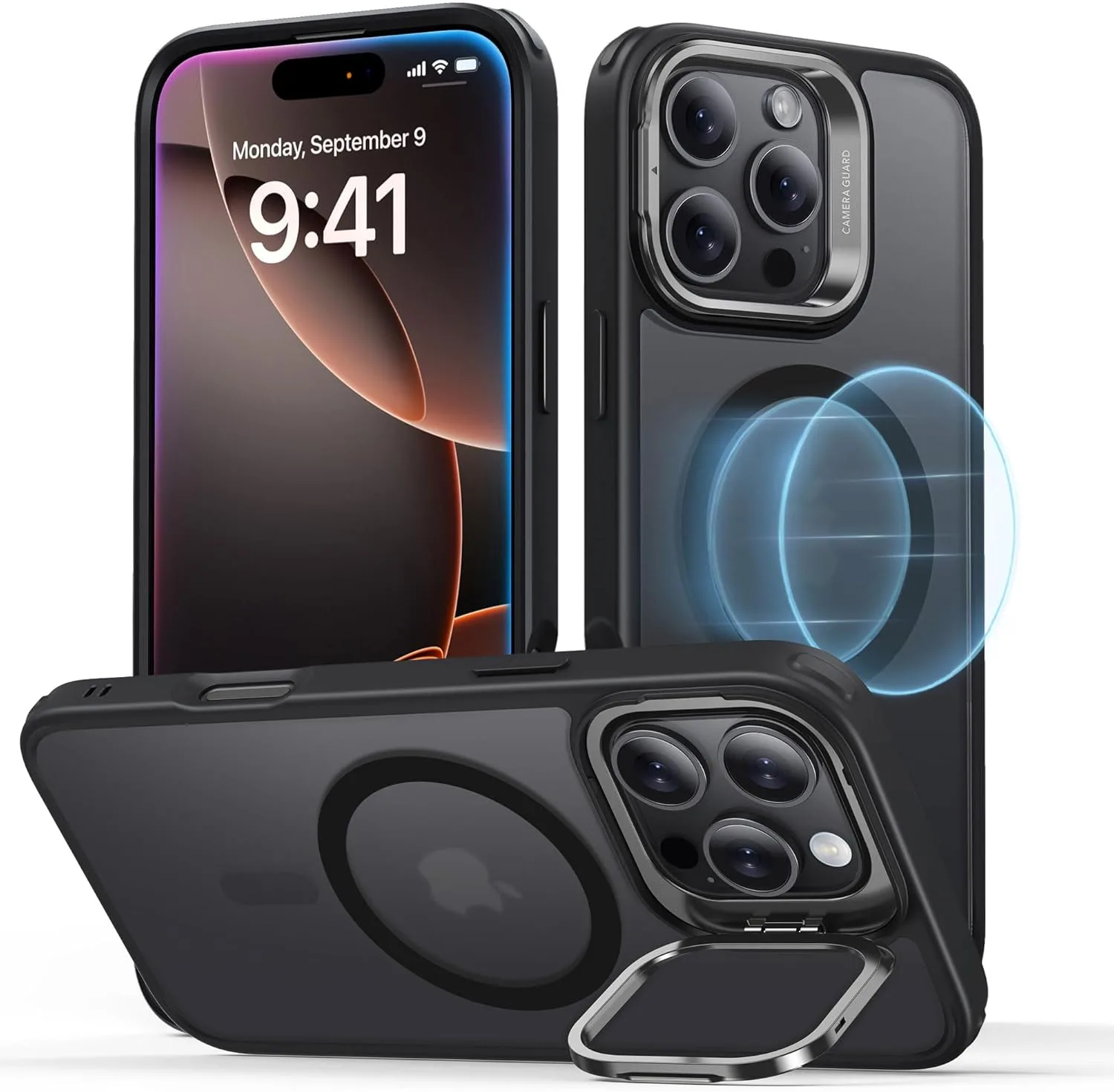 ESR for iPhone 16 Pro Max Case with Stand, for MagSafe, Frosted Black