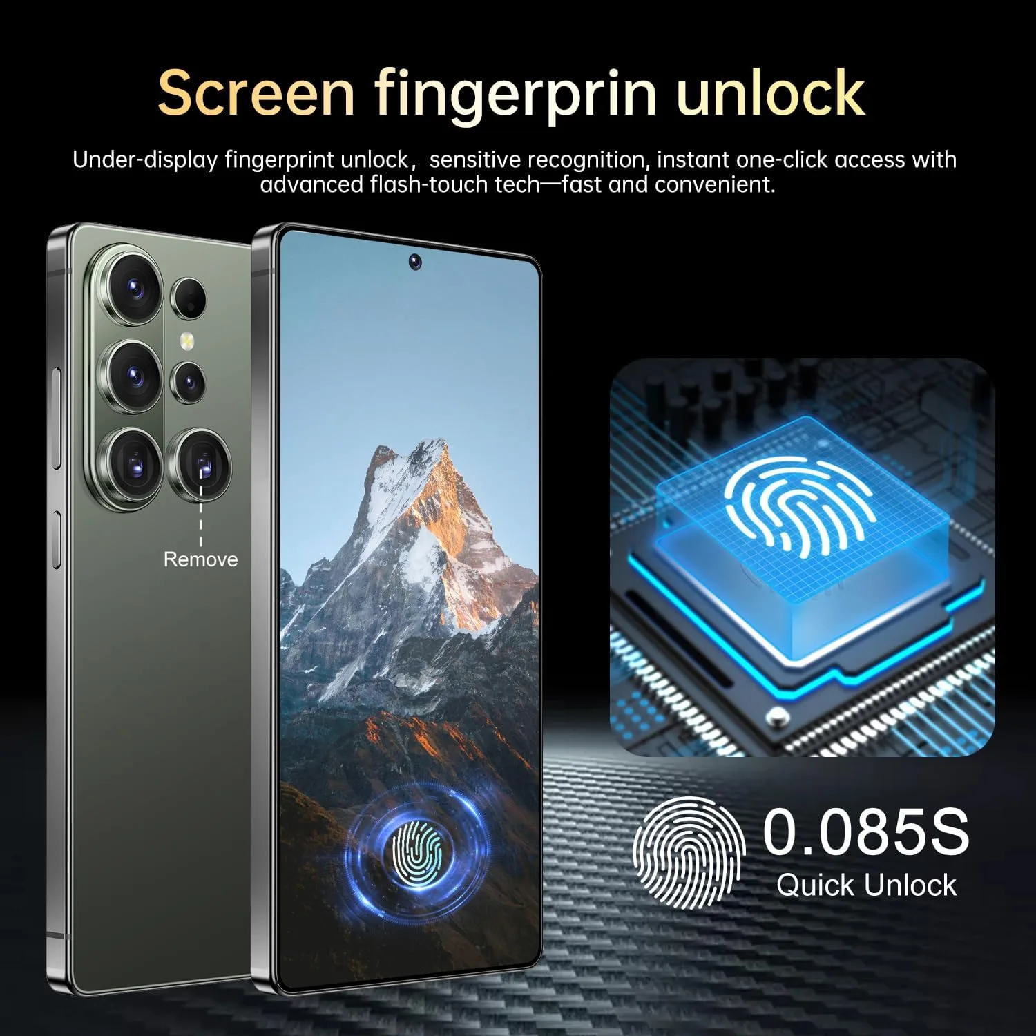 Huness 26 Ultra Unlocked Cell Phone,Built in Pen,16+1TB Unlocked Phone, Android 15 Battery 7000mAh 6.99" HD Screen Smartphone, 5G/Face ID/Fingerprint Lock/Dual SIM/GPS (Green)