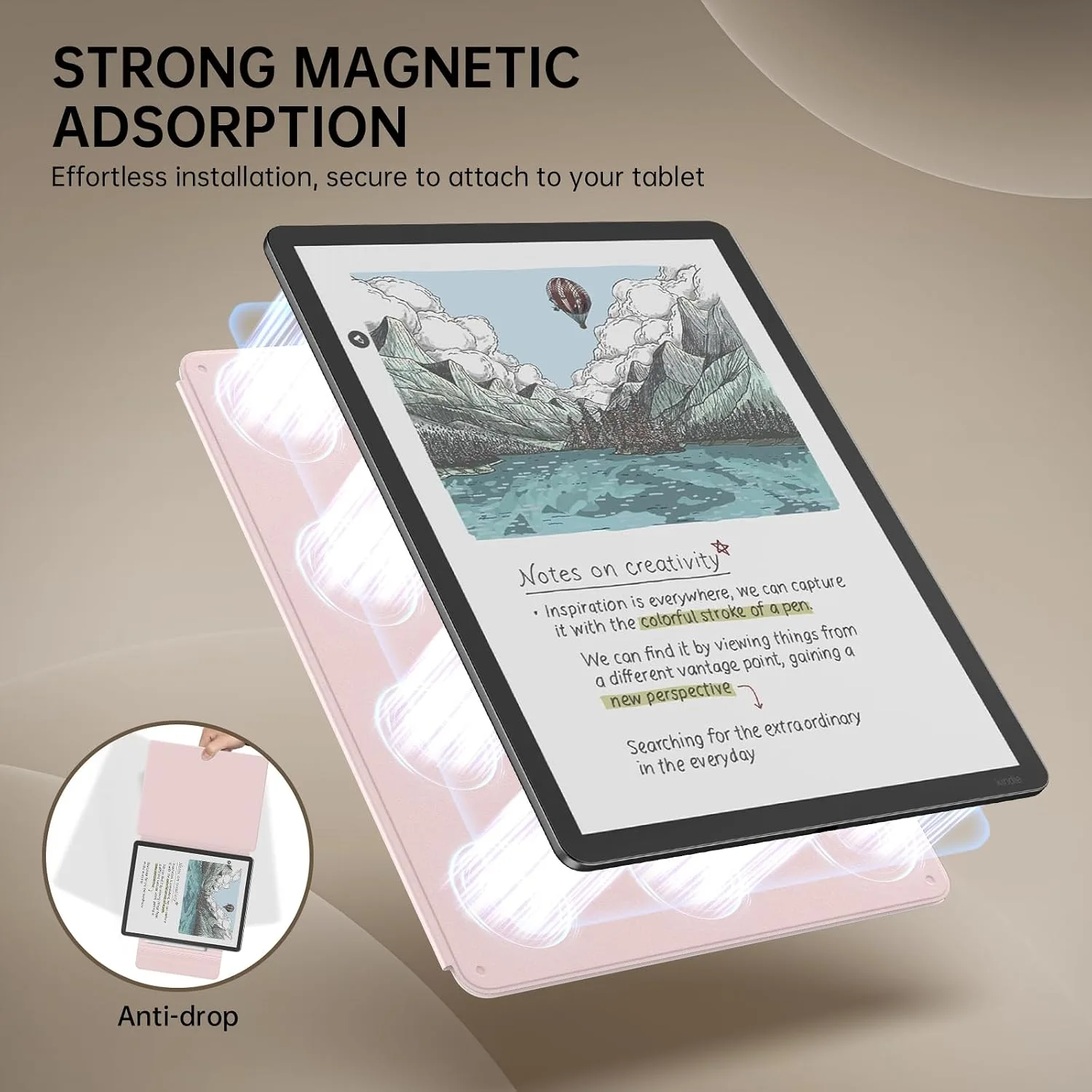 MoKo Magnetic Case for 11" Kindle Scribe 3rd & Colorsoft 1st,Fioc Cili