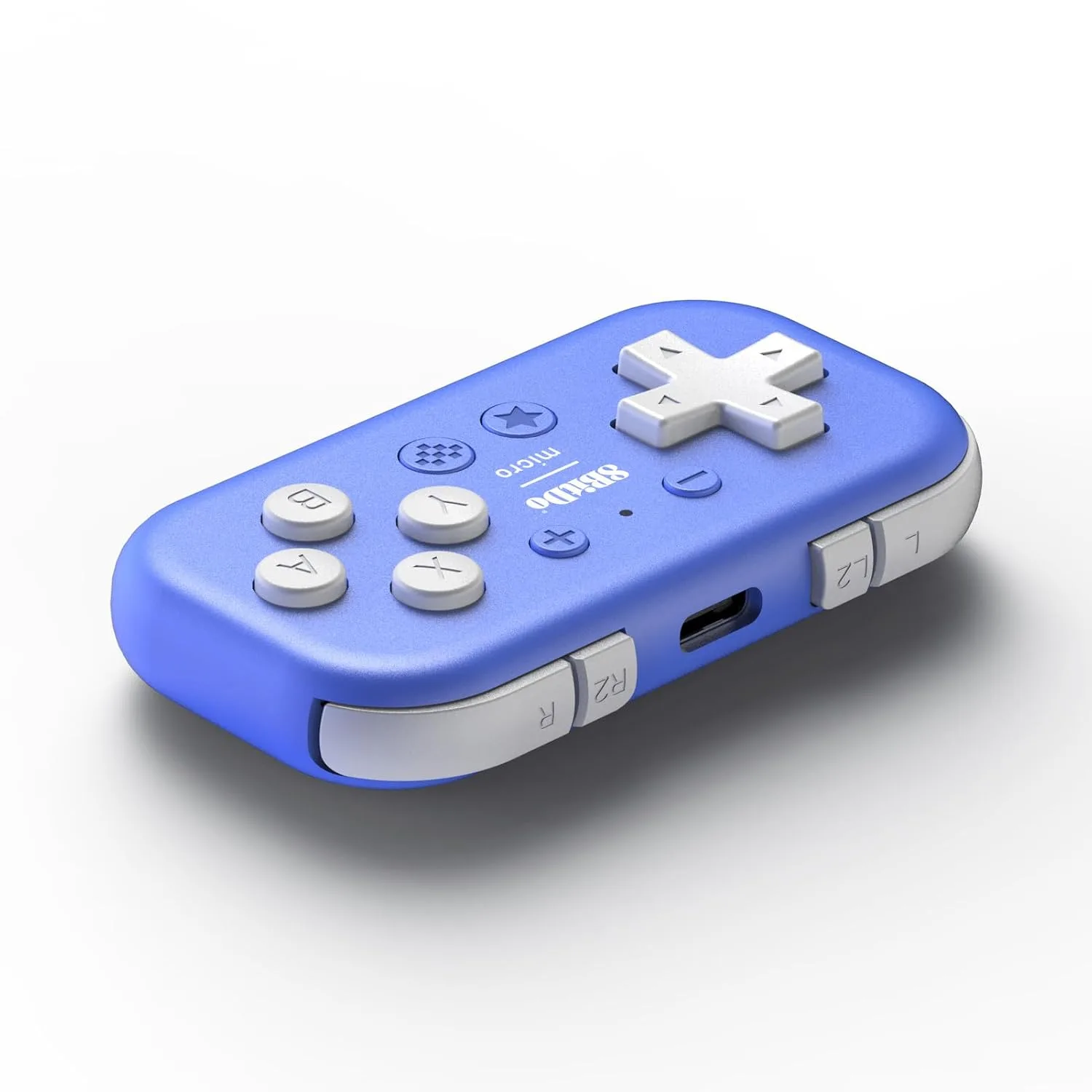 8Bitdo Micro Bluetooth Gamepad Pocket-sized Mini Controller for Switch/Switch 2, Android, and Raspberry Pi, Supports Keyboard Mode (Blue)