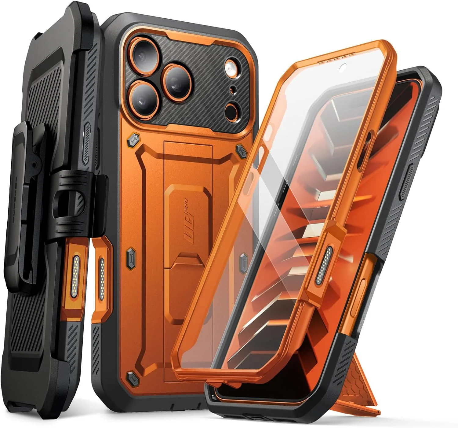 SUPCASE for iPhone 18 Pro Case / 17 Pro Case with Belt Clip, Coral