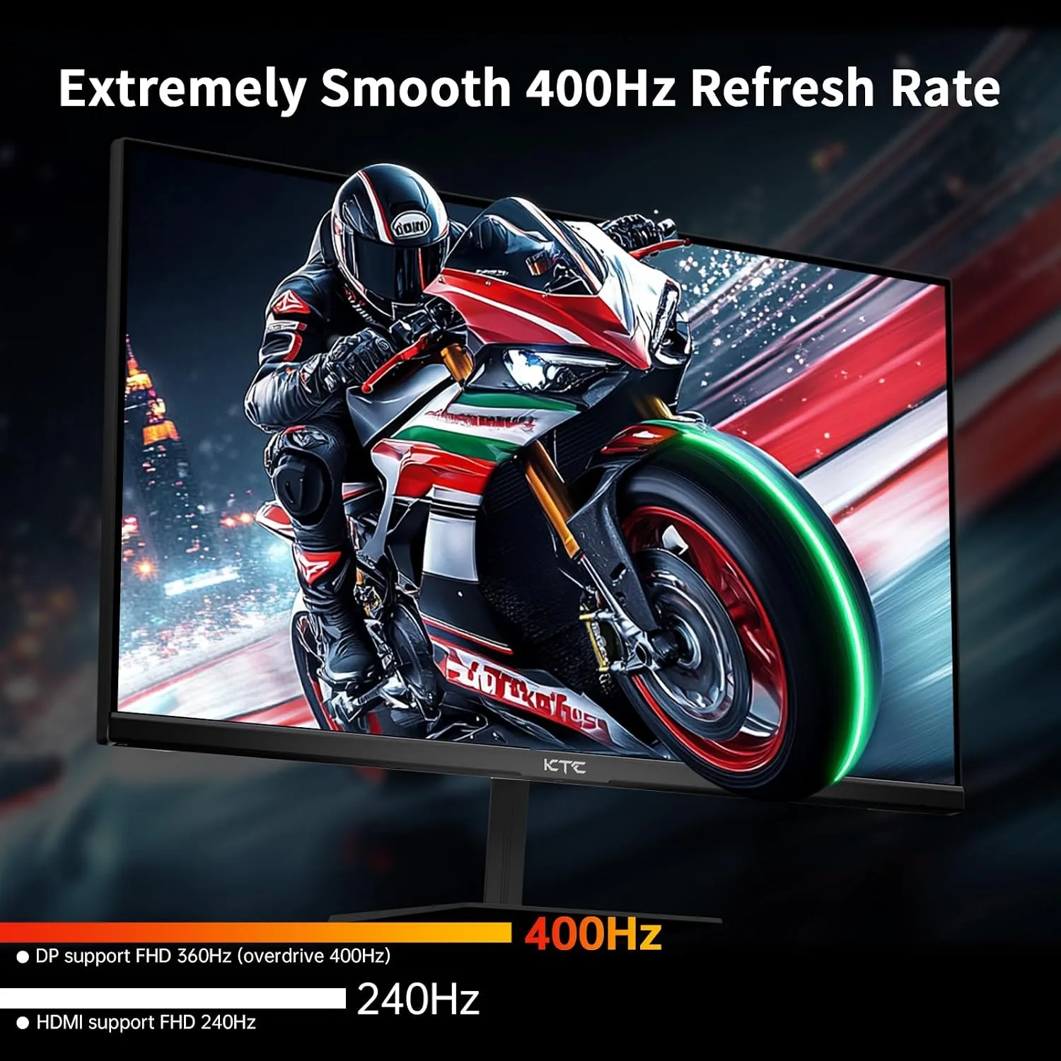 KTC 24.5 Inch 400Hz Gaming Monitor, FHD 1080P 240Hz Computer Monitor, H25X7