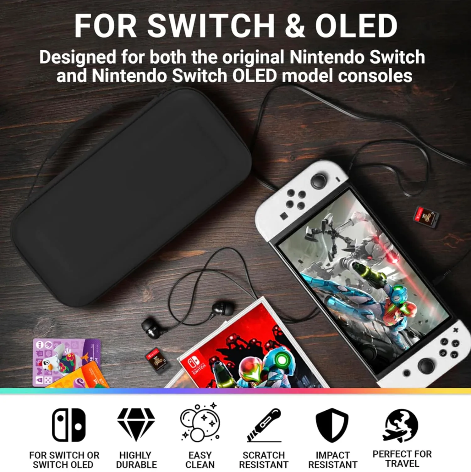 Orzly Carrying Case for Nintendo Switch 1 with Screen Padding (2017-2025)