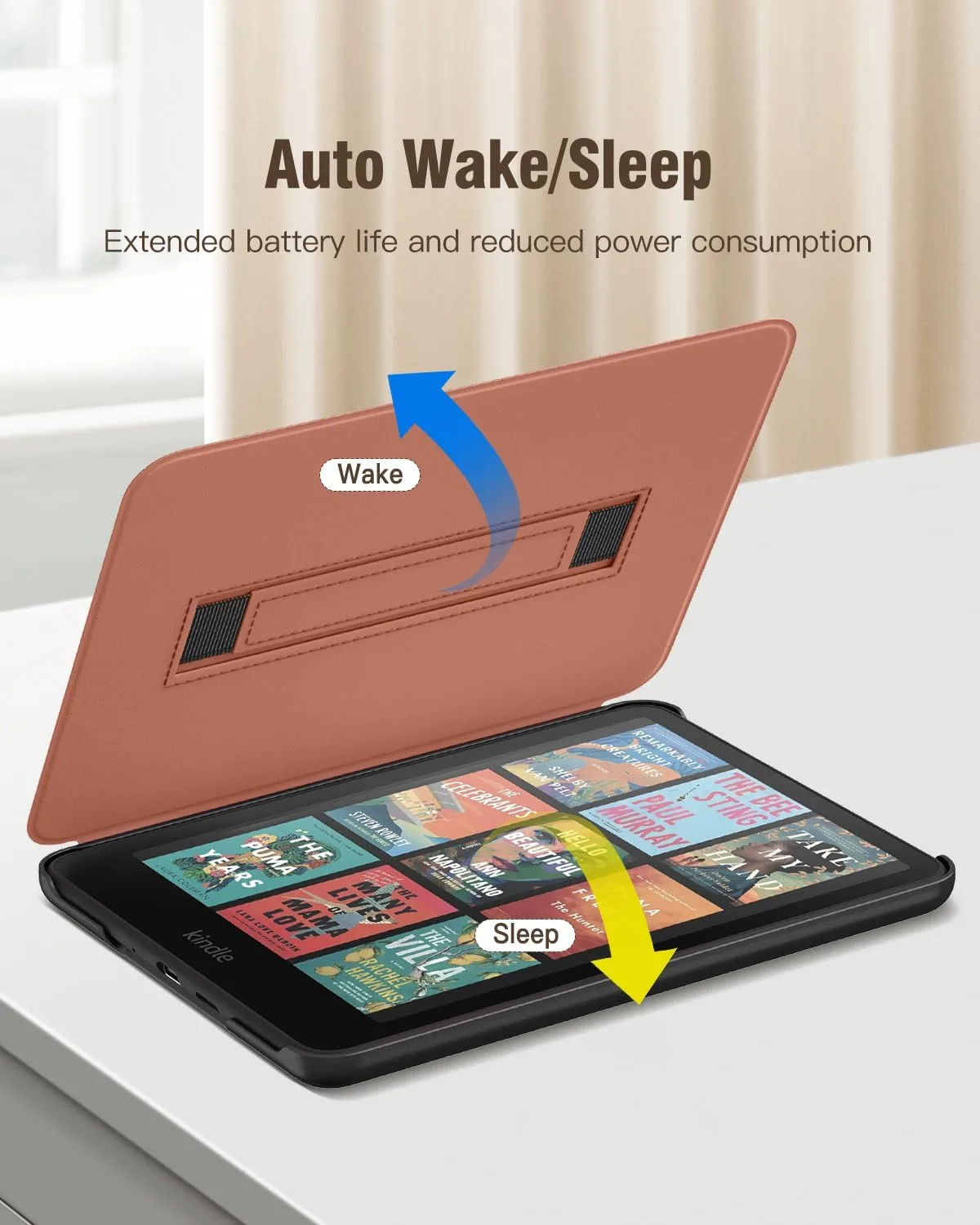 MoKo Case for 7" Kindle Paperwhite 12th Gen 2024 & Colorsoft, Orange