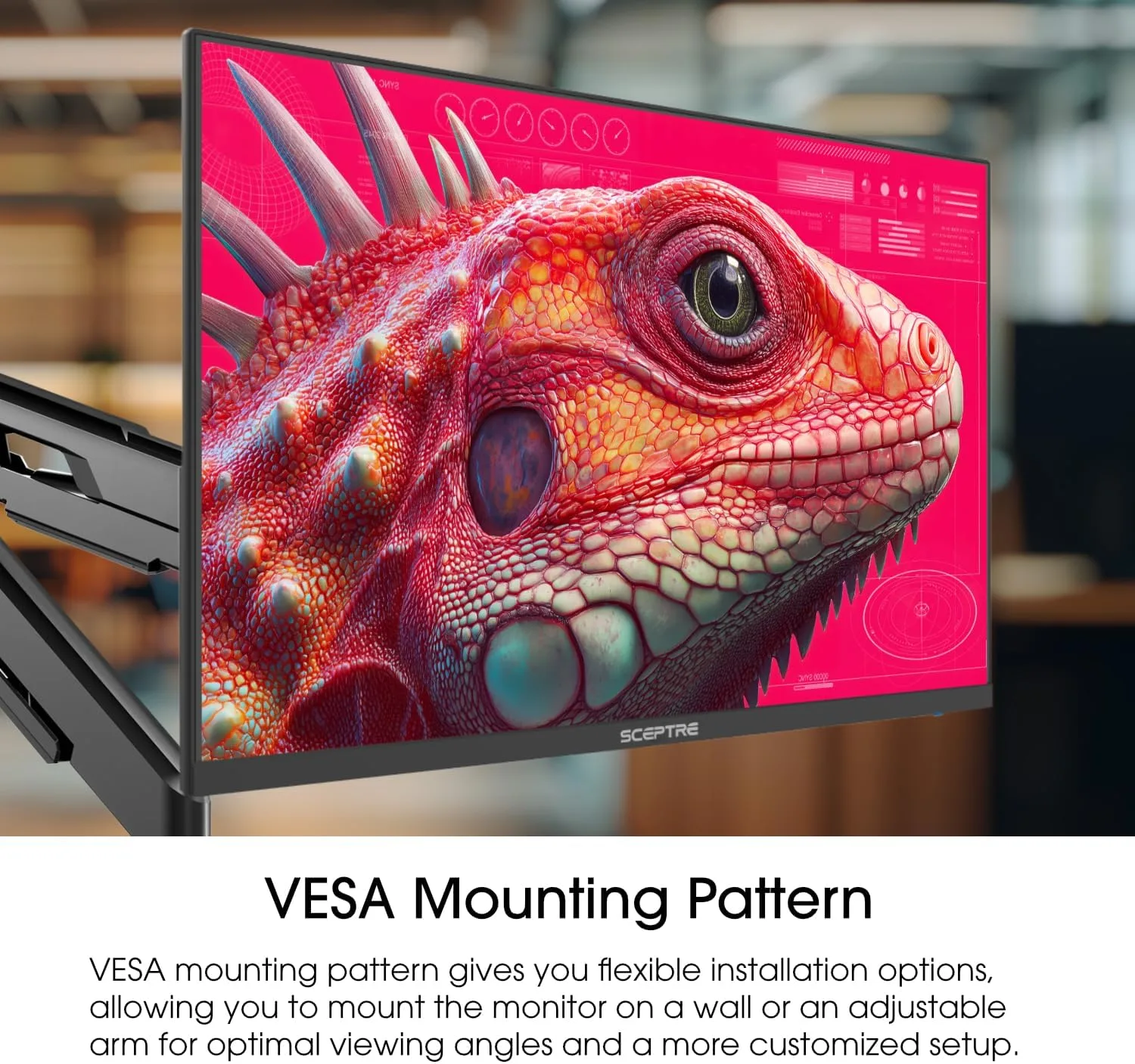 New! Sceptre 27-inch Prime Gaming Monitor DisplayPort x2 180Hz HDMI x2 180Hz Build-in Speakers, Machine Black 2027 (E275B-FW180T Series)