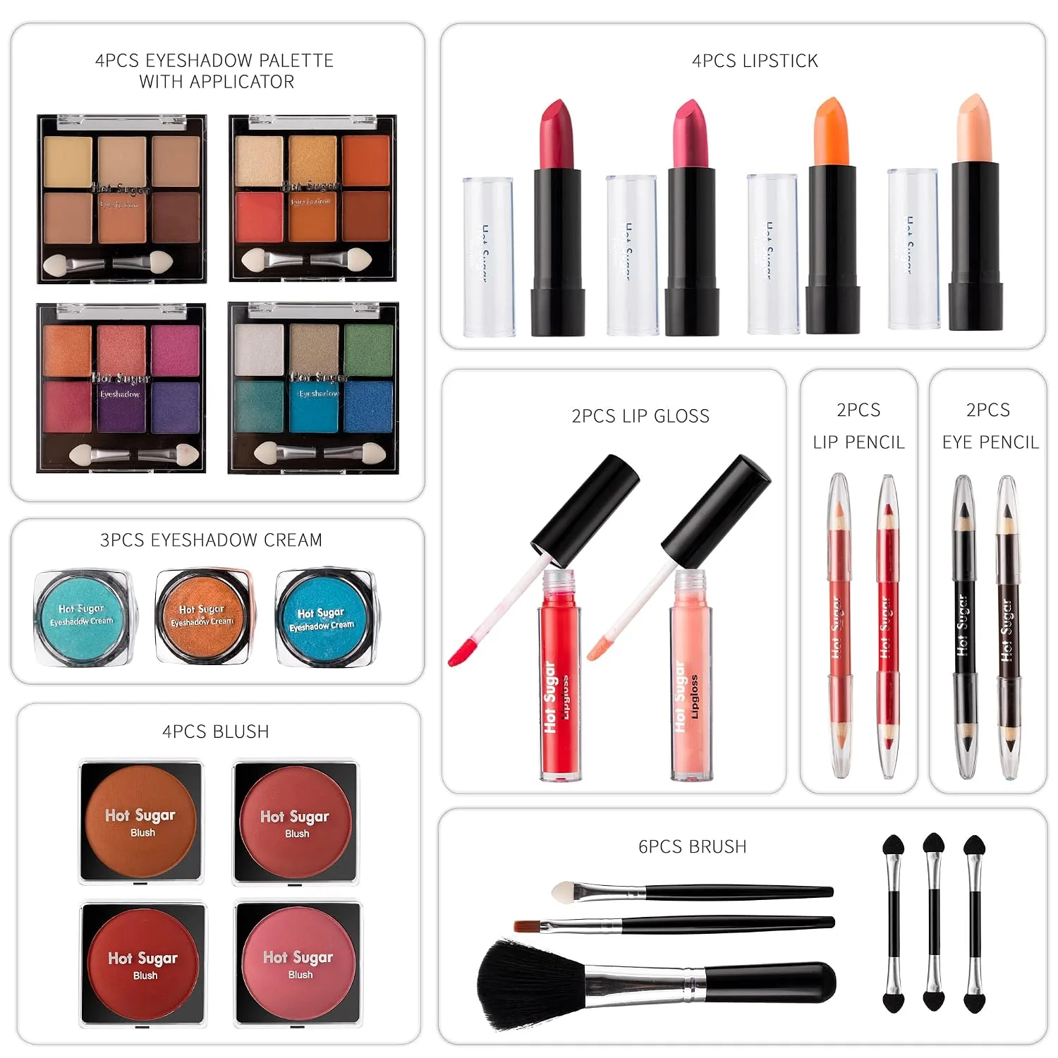 Hot Sugar All In One Makeup Set for Teenager Girls, Pink Heart