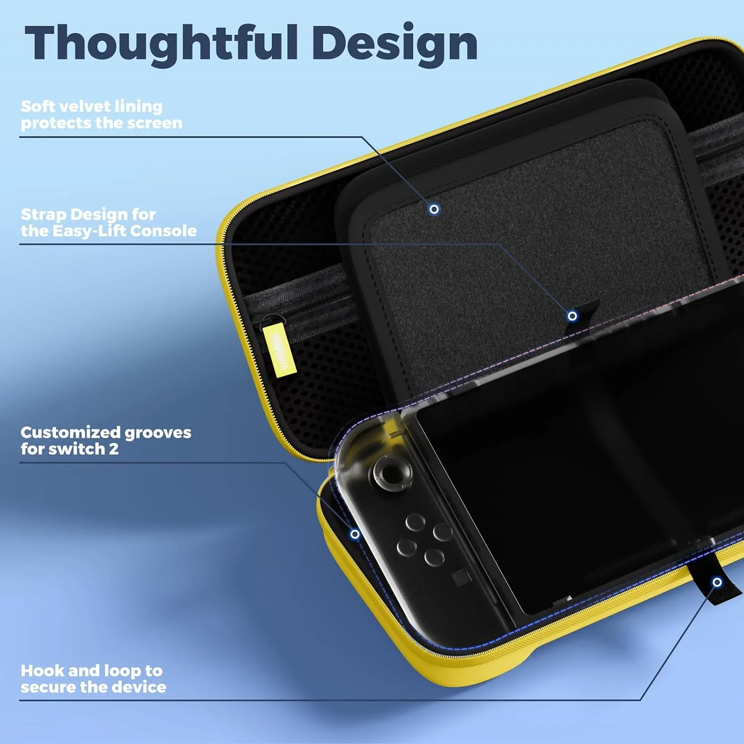 ProCase Carrying Case for Nintendo Switch 2 2025, Slim Travel Case -Yellow