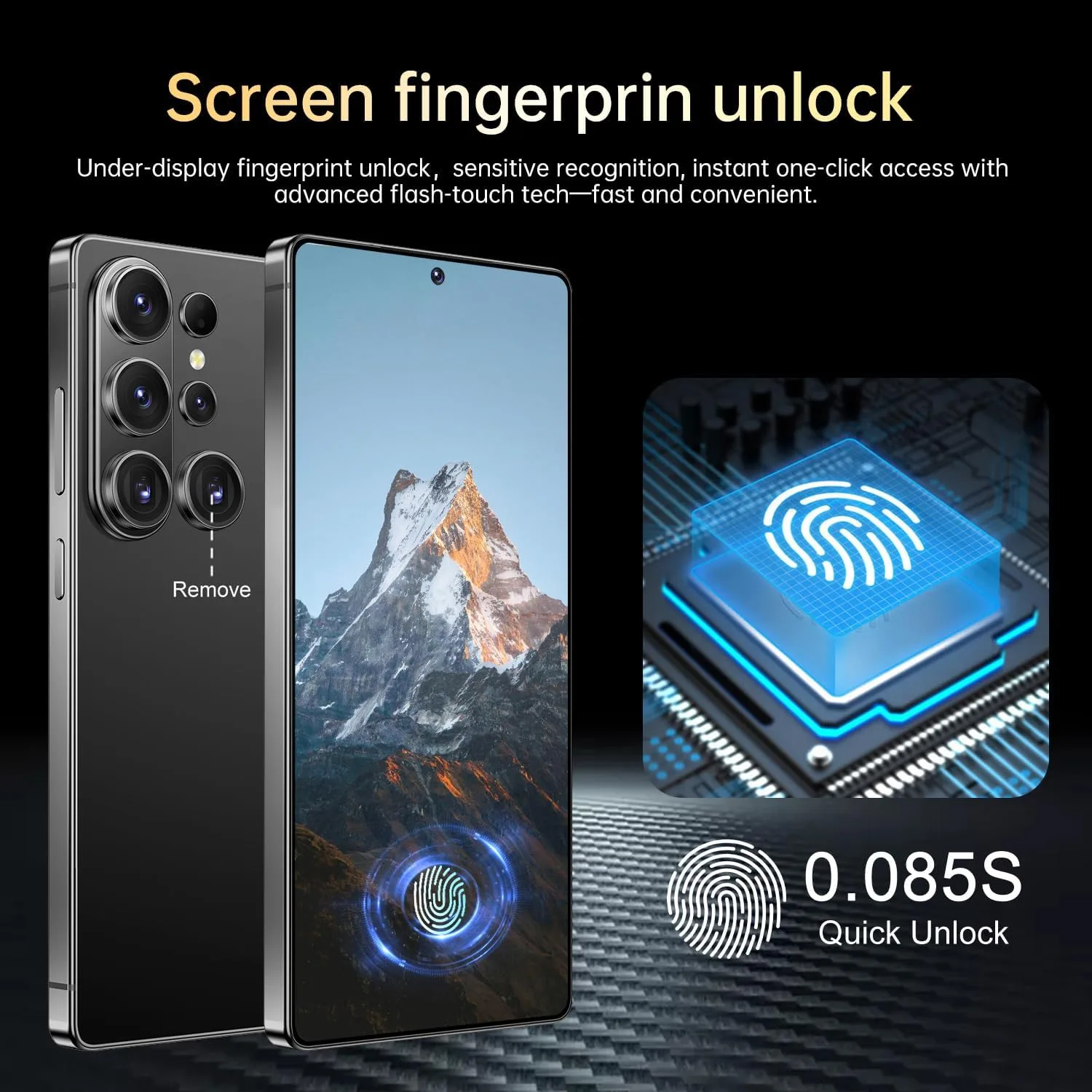 Huness 26 Ultra Unlocked Cell Phone,Built in Pen,16+1TB Unlocked Phone, Android 15 Battery 7000mAh 6.99" HD Screen Smartphone, 5G/Face ID/Fingerprint Lock/Dual SIM/GPS (Black, 16+1TB)