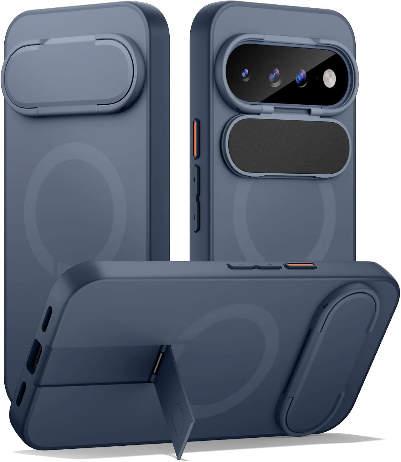 SURITCH for Google Pixel 11/11 Pro Phone Case, Compatible with MagSafe, Protective Cover with Camera Cover & Adjustable Metal Kickstand for Pixel 11/11 Pro 2026 -Dark Blue