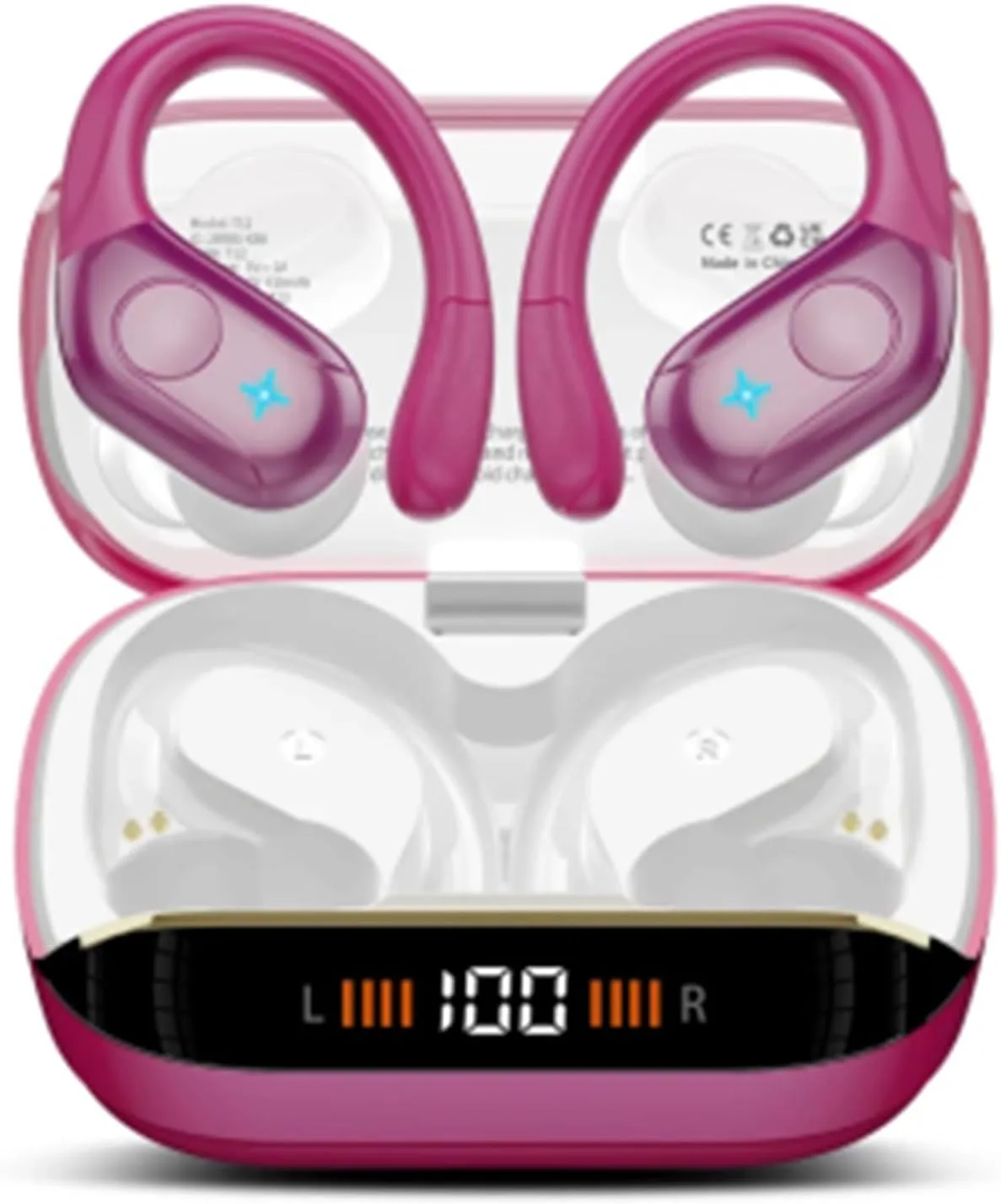 Wireless Earbuds Sports, 75Hrs Bluetooth 5.4 Headphones, Hi-Fi Stereo Bass