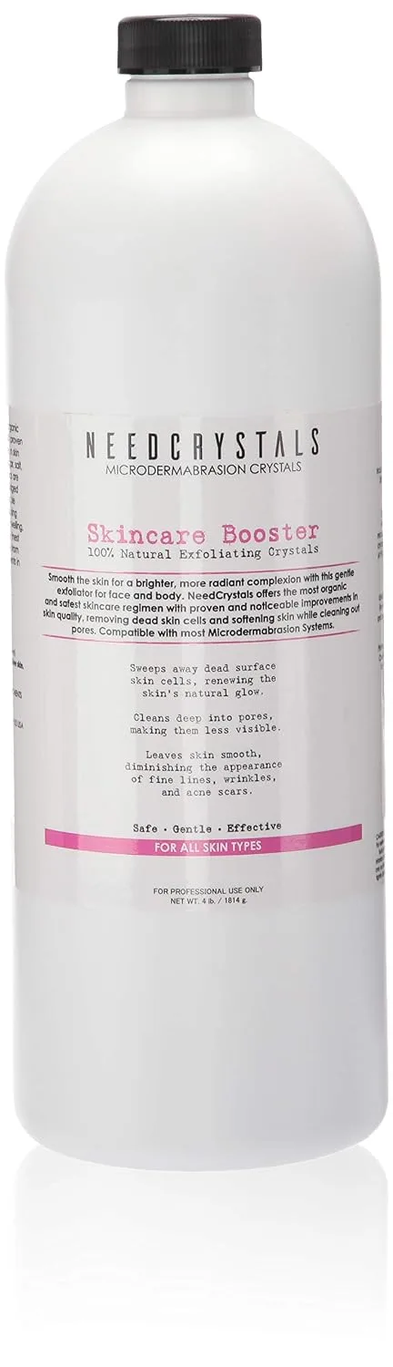 NeedCrystals Microdermabrasion Crystals for Machines, All-Natural Facial Exfoliating Treatment for Dull or Dry Skin, Wrinkles, Blemishes, Scars & More (4 lb, 100 Grit)