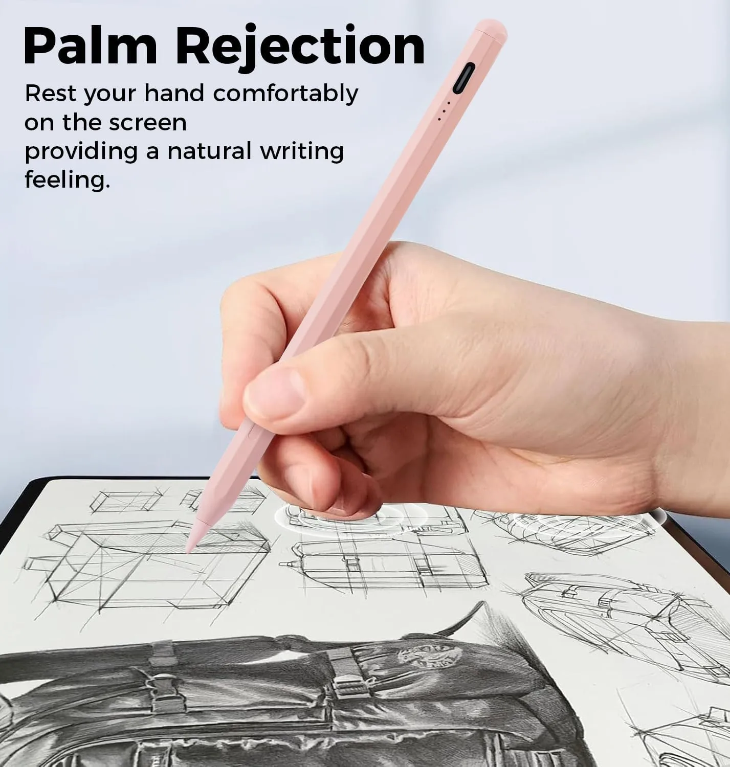 Stylus Pen for iPad 11th&10th&9th Generation,Fast Charge Pencil for Apple iPad,Palm Rejection,Tilt Sensitivity,Compatible with 2018-2025 iPad11/10/9/8/7/6th,Pro 13" M4/12.9"/11",Air 3/4/5/M2,Mini 5/6