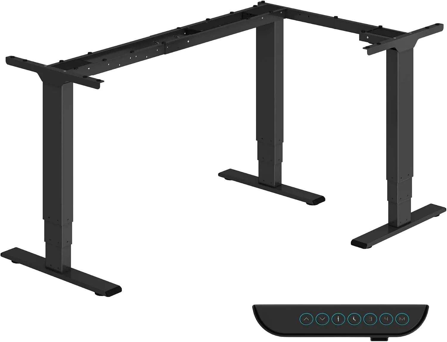 SANODESK Triple Motor L-Shaped Standing Desk Frame, 330 lbs Heavy Duty