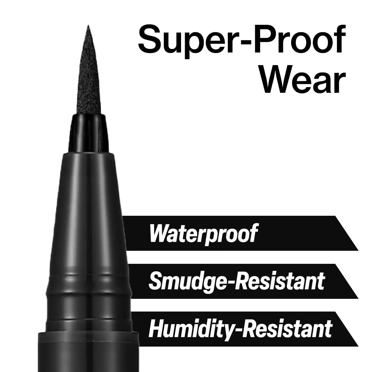 CLIO Superproof Pen Liquid Eyeliner, Waterproof Smudge Proof Long Wear, Ultra Precision Sponge Tip, One Stroke High Pigment Color, Fast Dry Formula, Sharp Wing, Safe for Sensitive Eyes (002 Brown)
