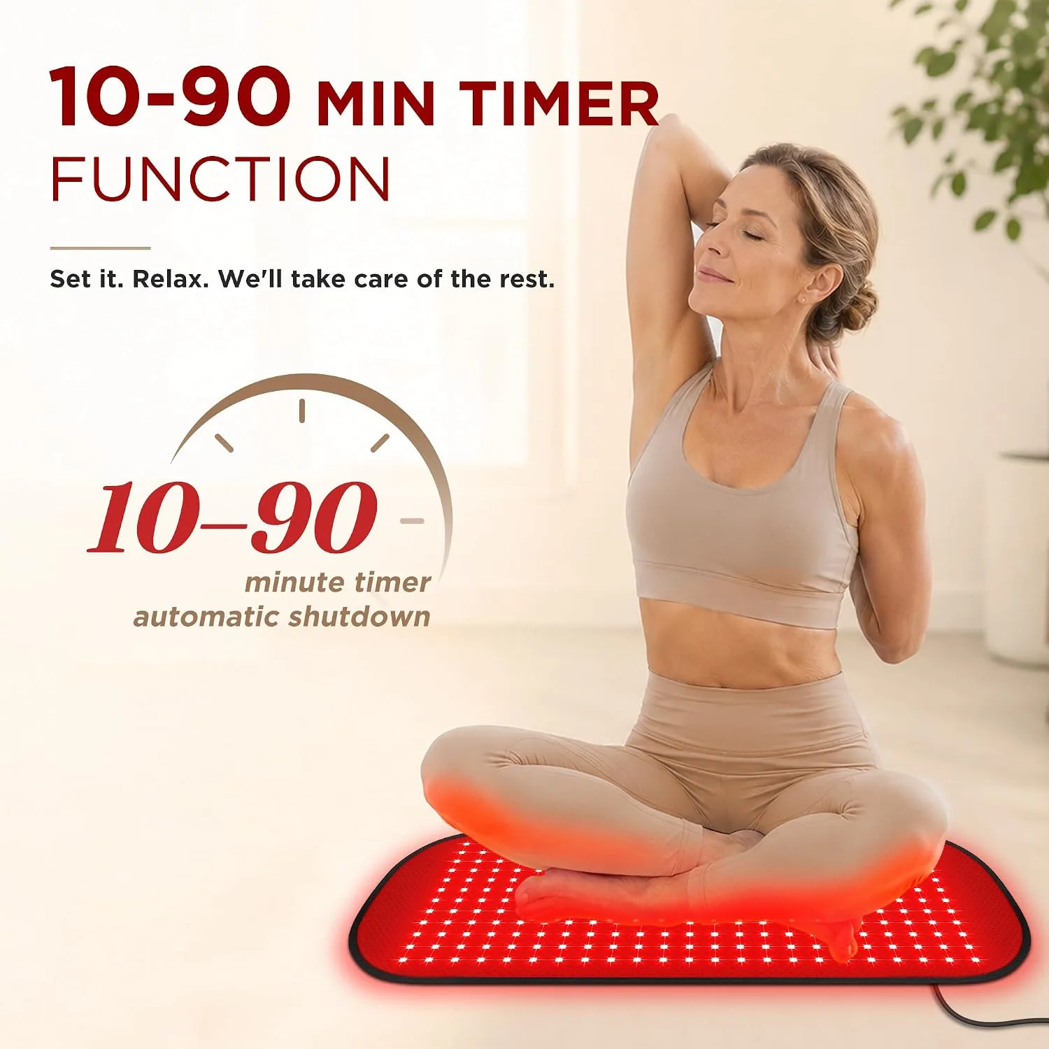 Red Light Therapy for Body,30.7"x 14.3" 2026 Upgraded-4 Modes 5 Stage Power Medical-Grade TPU Mat for Body Pain Relief,Dual Wavelength Infrared Red Light Blanket LEDs